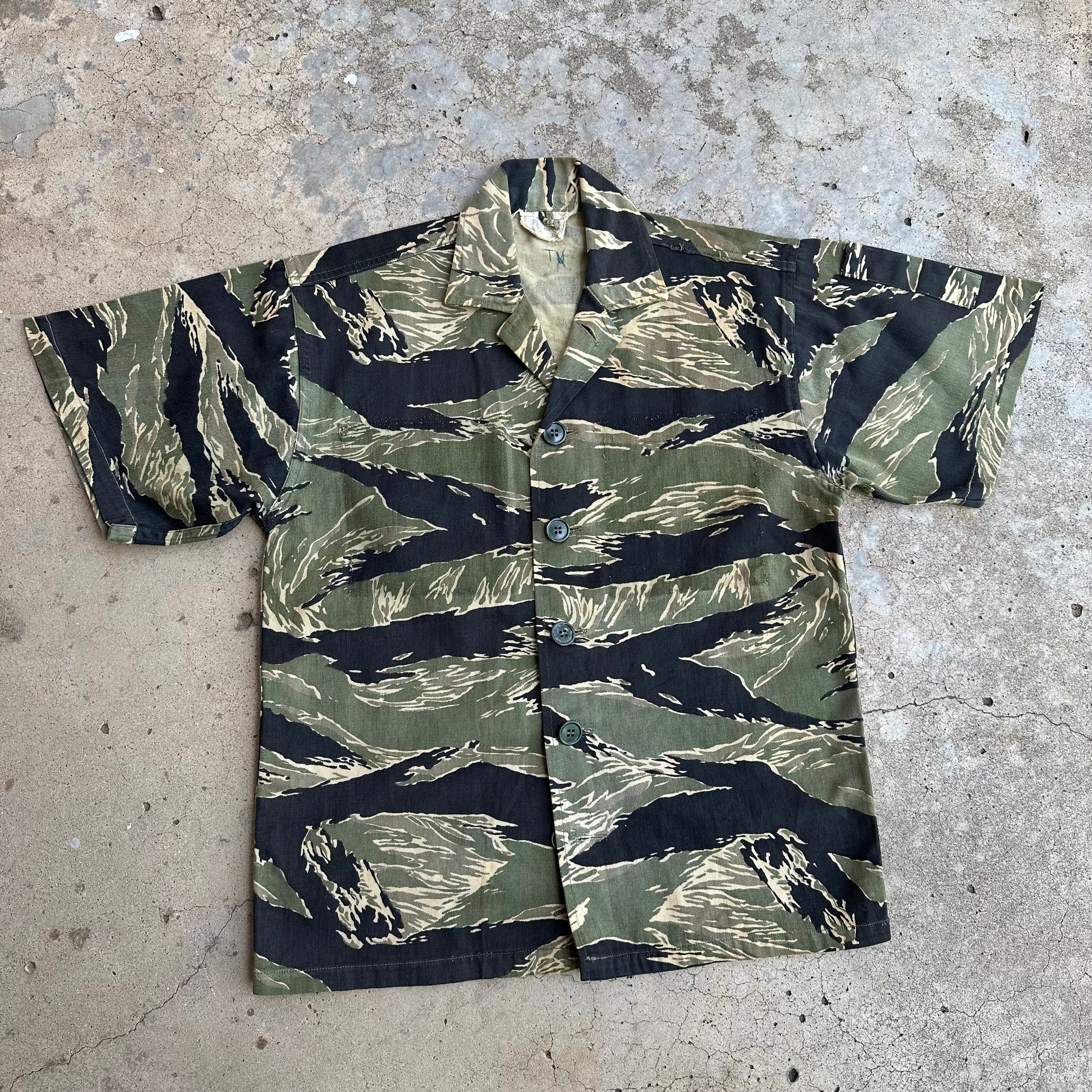 1960’s Modified Okinawa Tiger Stripe Shirt A-S