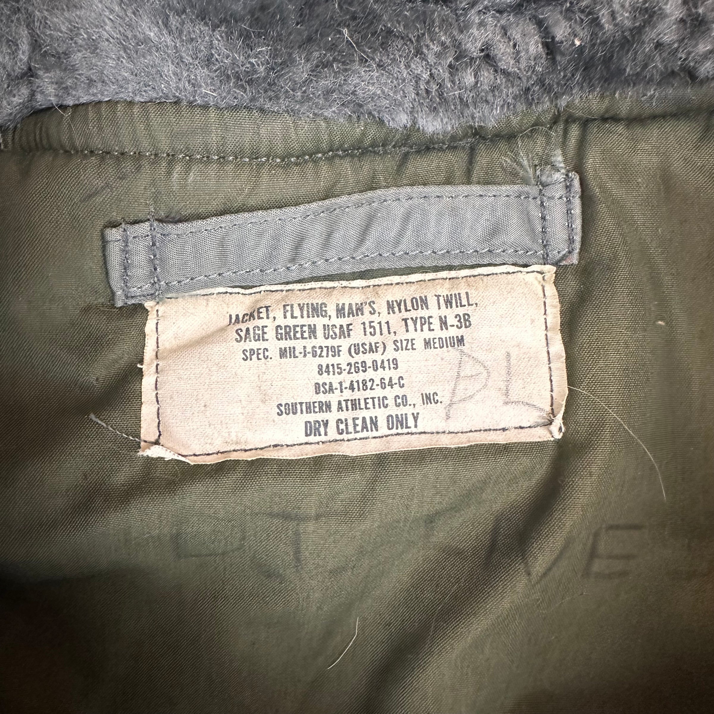 1960’s USAF N-3B Flight Jacket Size Medium