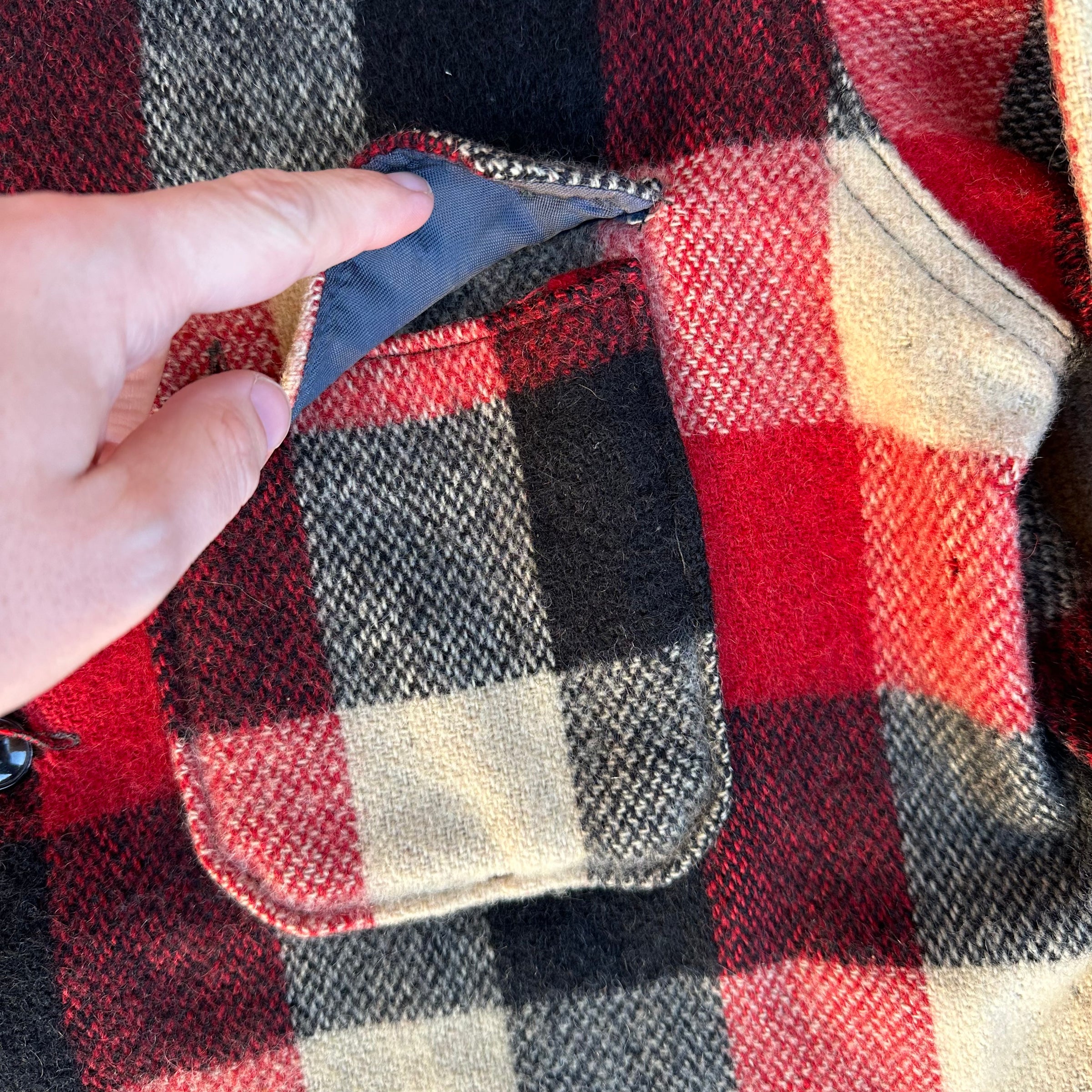 1940’s/50’s Monterey Plaid Wool CPO Shirt Medium