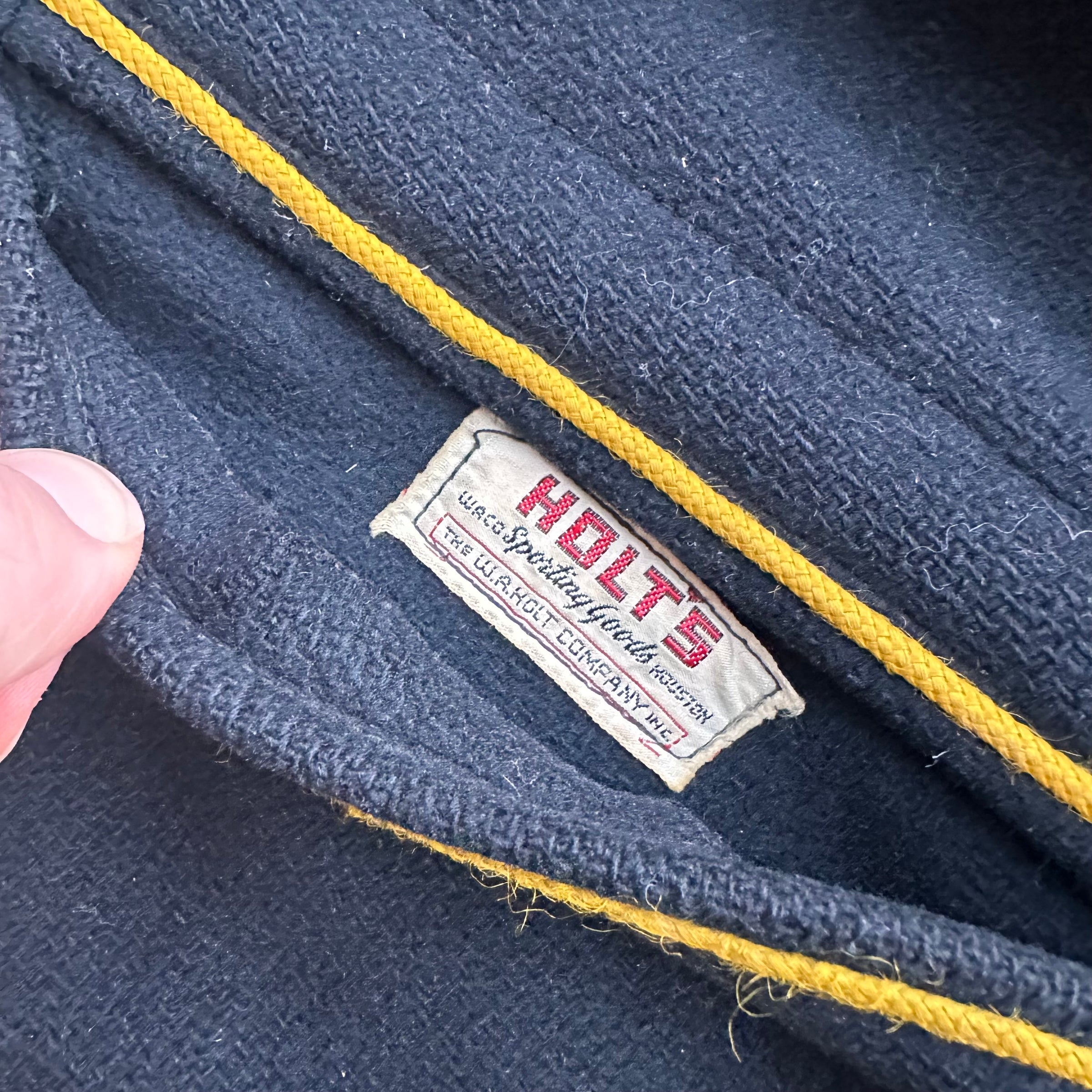 1950’s Black and Yellow Reversible Wool/Satin Varsity Jacket Large