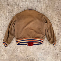 1940’s Butwin Two-Tone Nylon Fleece Reversible Varsity Jacket 24” Chest
