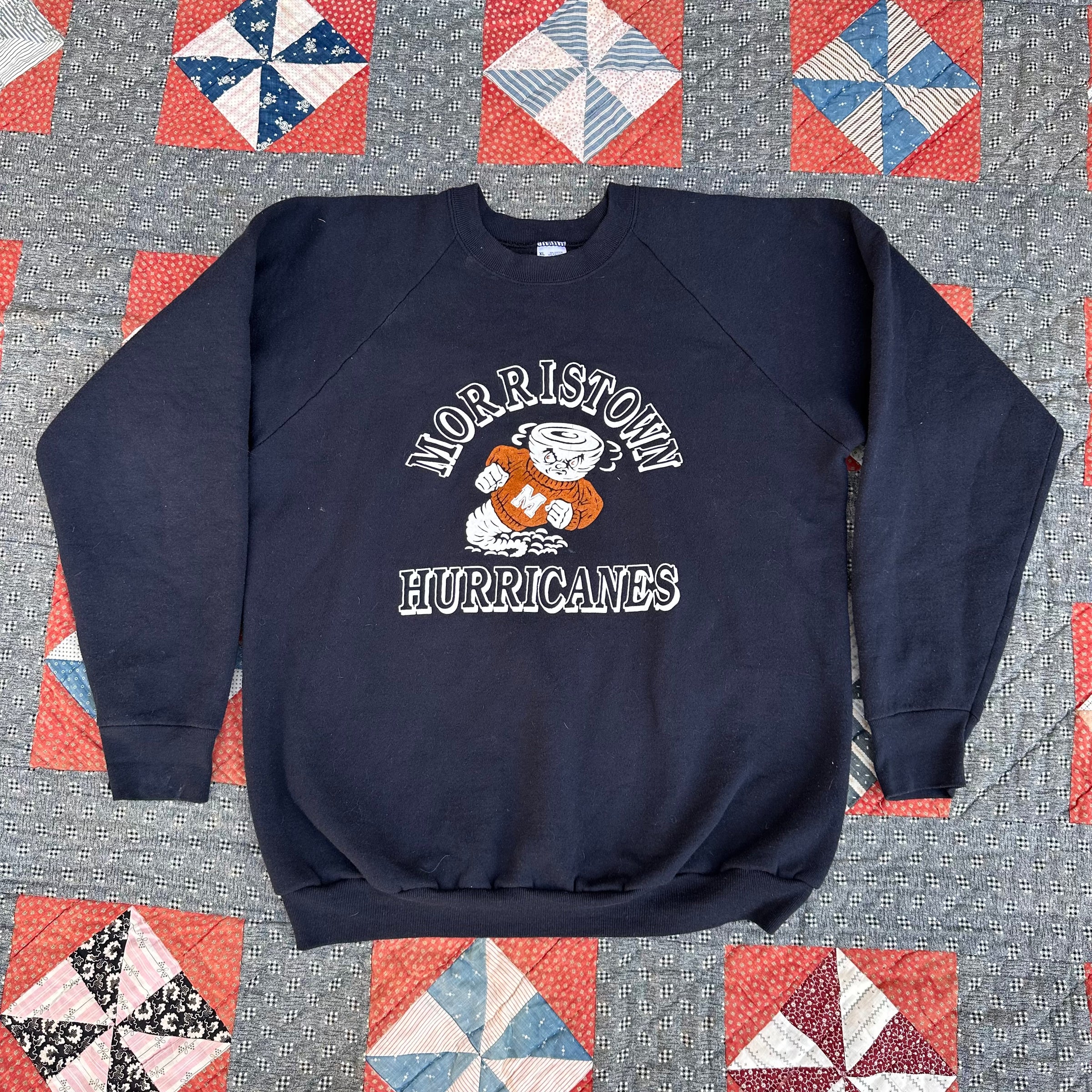 1990’s Morrison Hurricanes Black Raglan Crewneck Sweatshirt XL