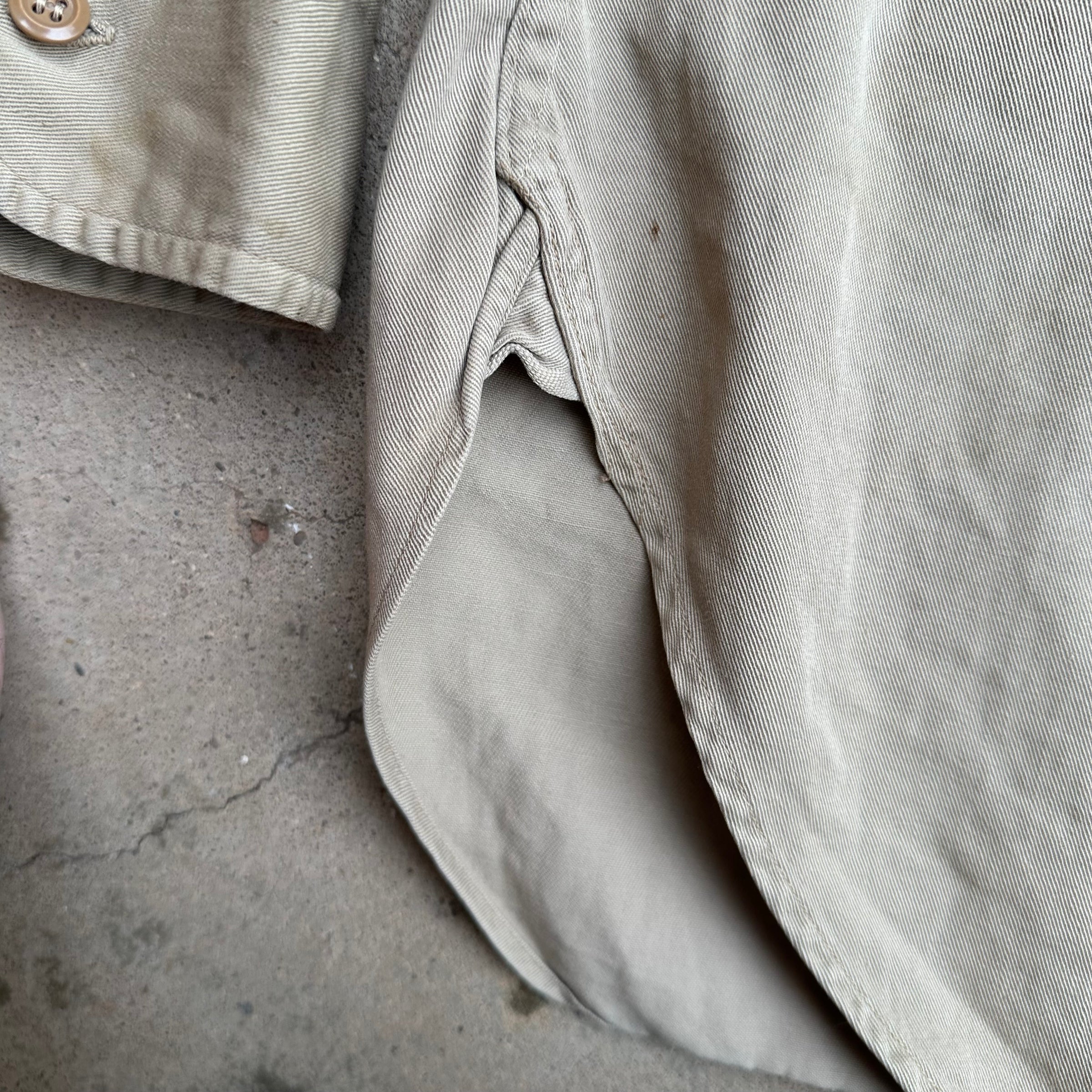 1950’s/60’s Stur-Dee Twist Twill Khaki Work Shirt Large