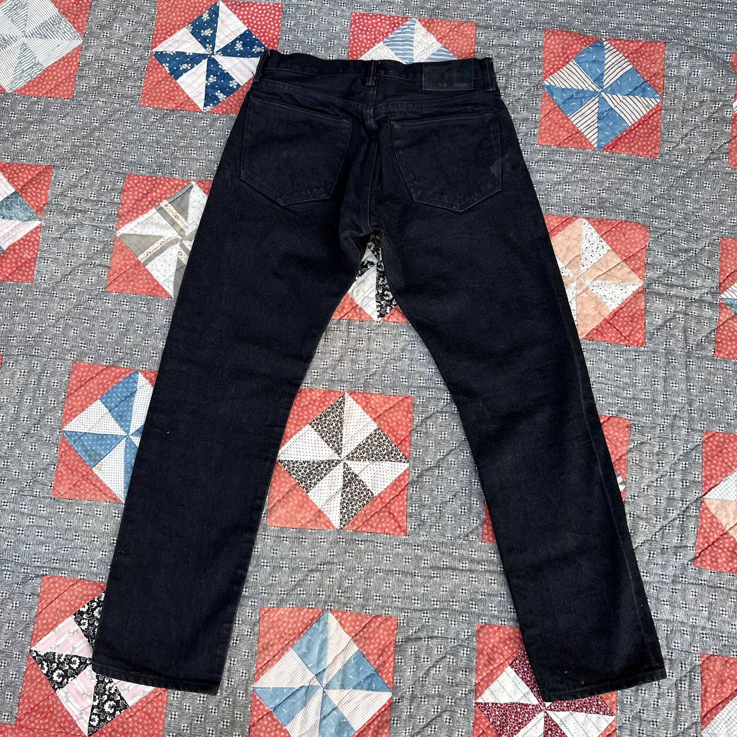 RRL Double RL Slim Fit Black Selvedge Denim Jeans 30” x 29”