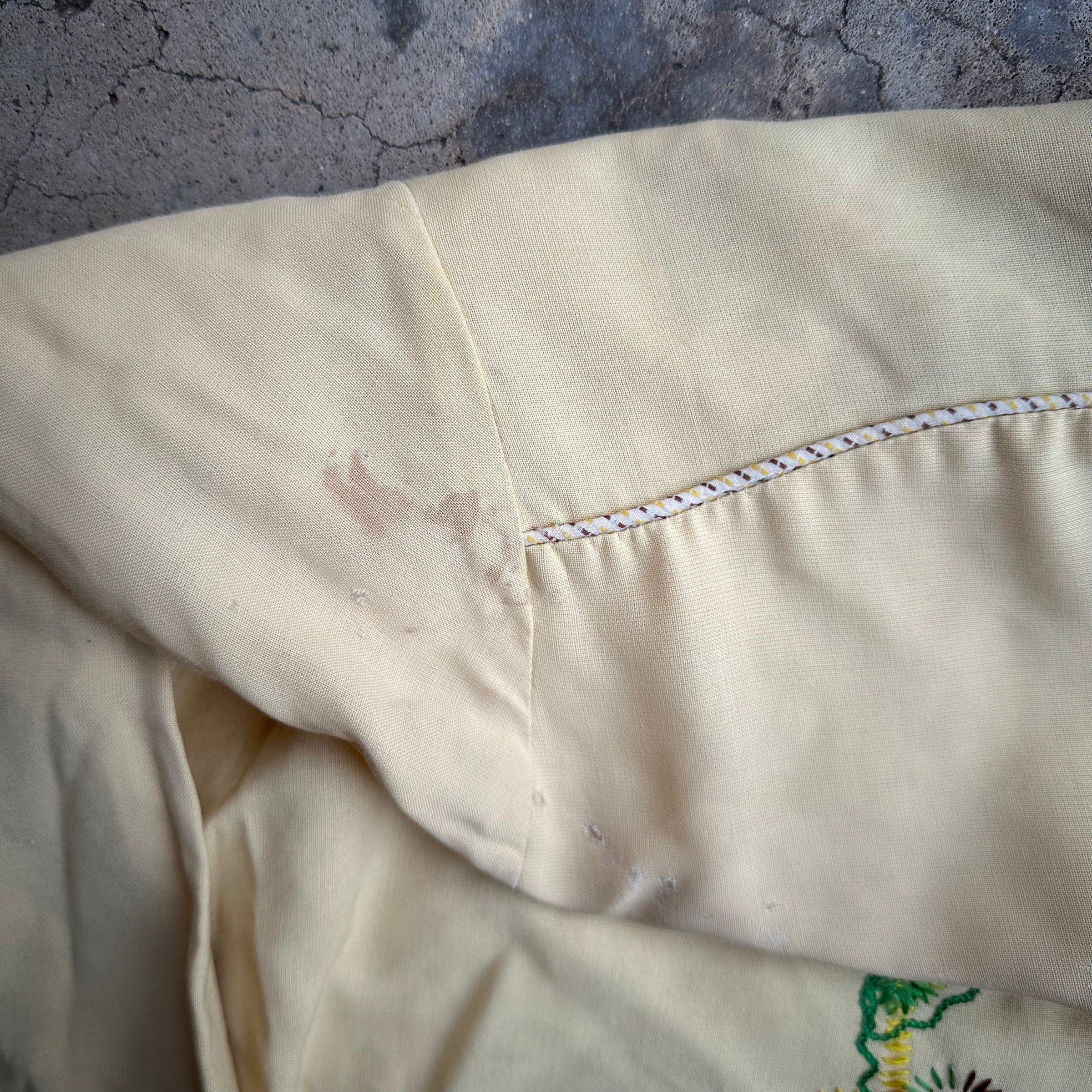 1940’s/50’s California Ranchwear Embroidered Gabardine Western Shirt Large