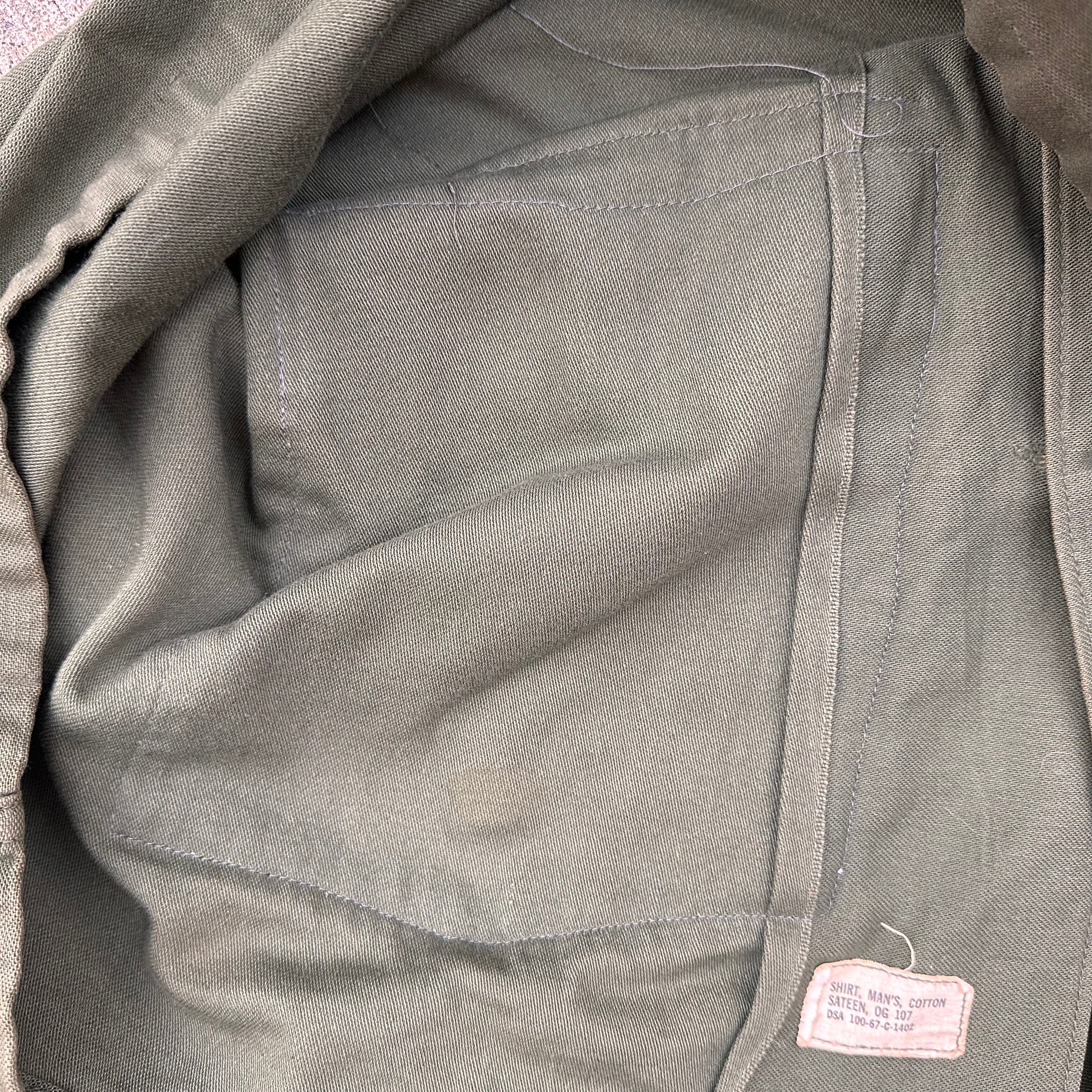 1960’s OG-107 Four Pocket Fatigue Shirt 25” Chest