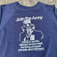 1970’s/80’s Join The Army Anti-War Raglan Sweatshirt Large