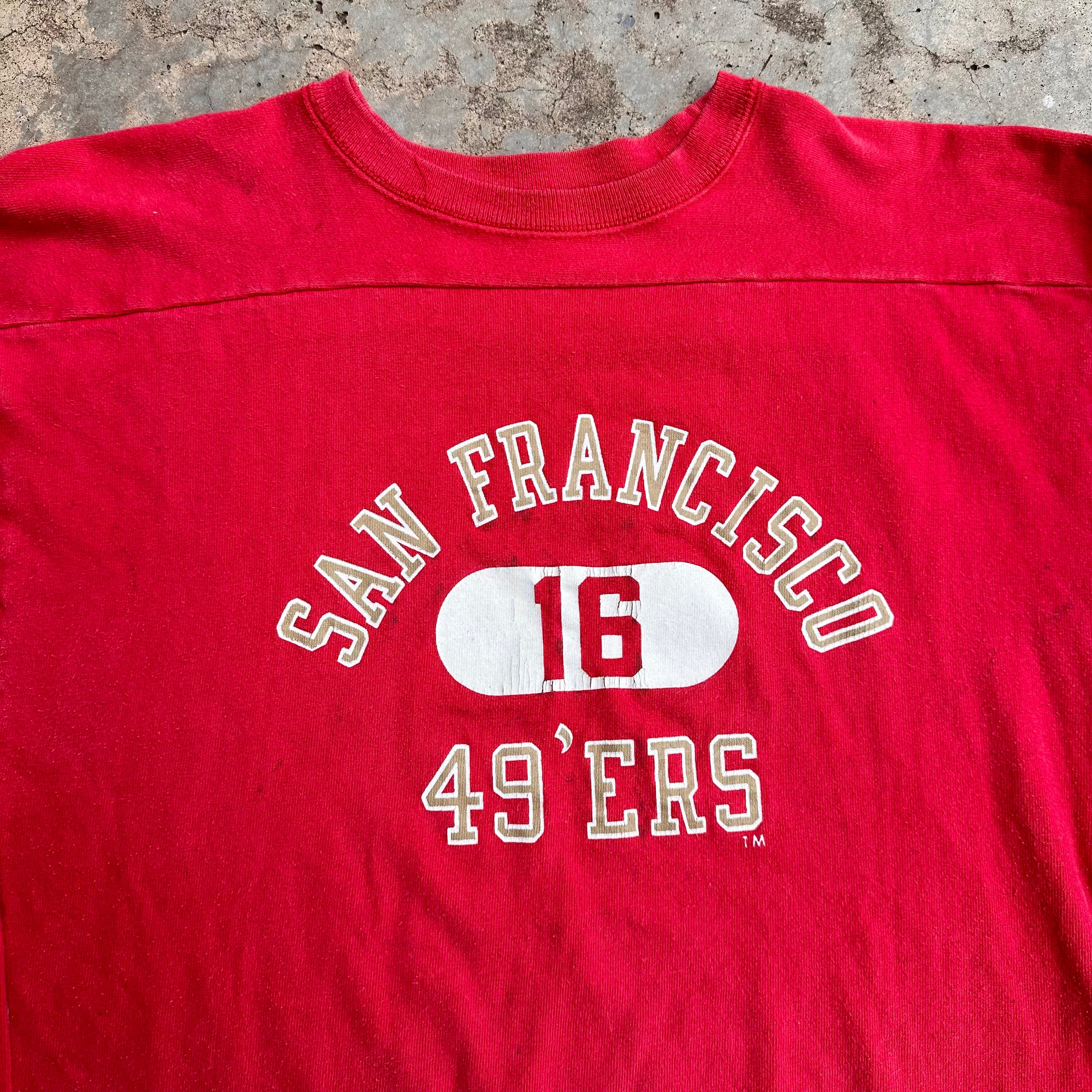 1980’s San Francisco 49’Ers Champion Cotton Football Jersey T-Shirt XL