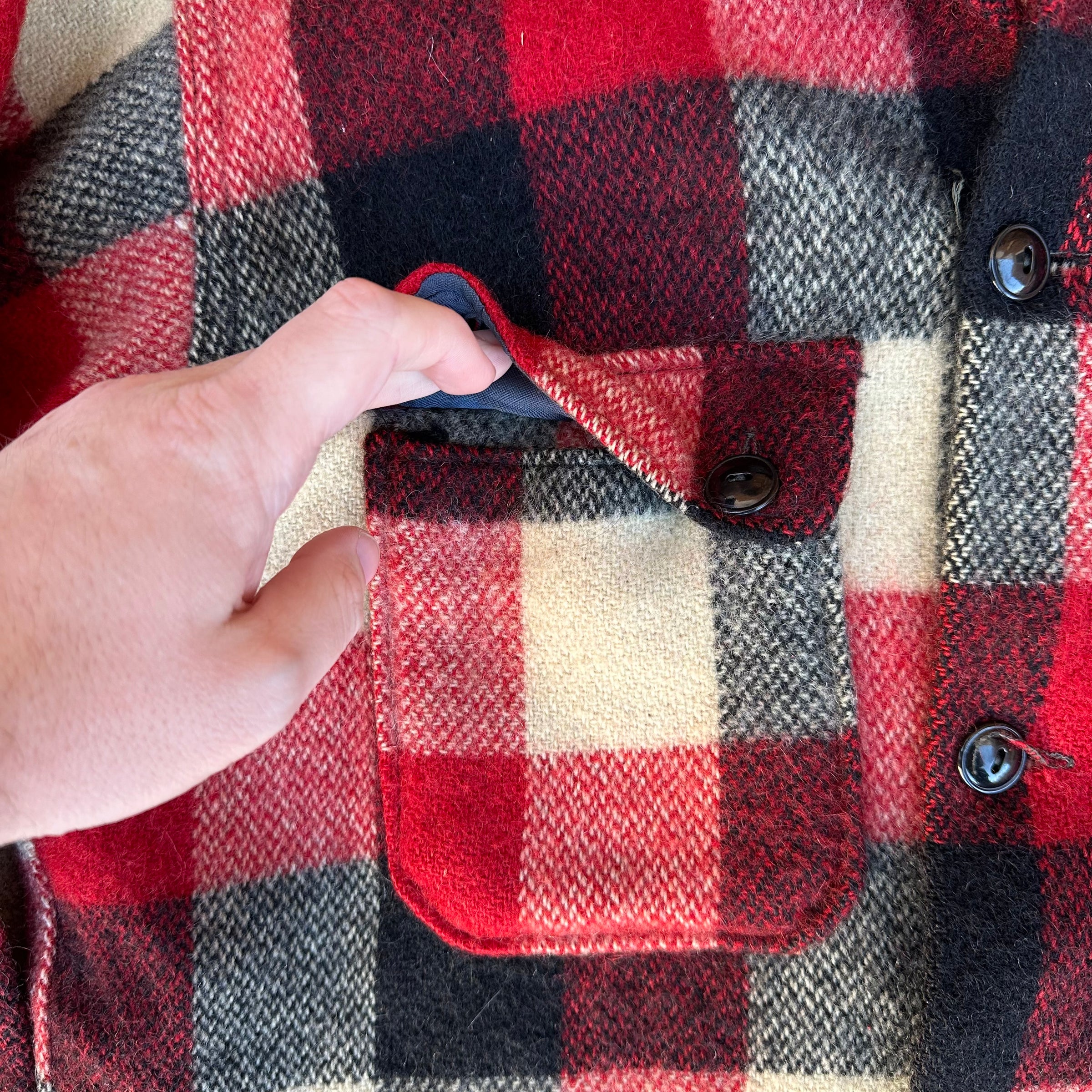 1940’s/50’s Monterey Plaid Wool CPO Shirt Medium