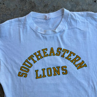 1960’s Champion Running Man Southeastern Lions Water Print T-Shirt Medium