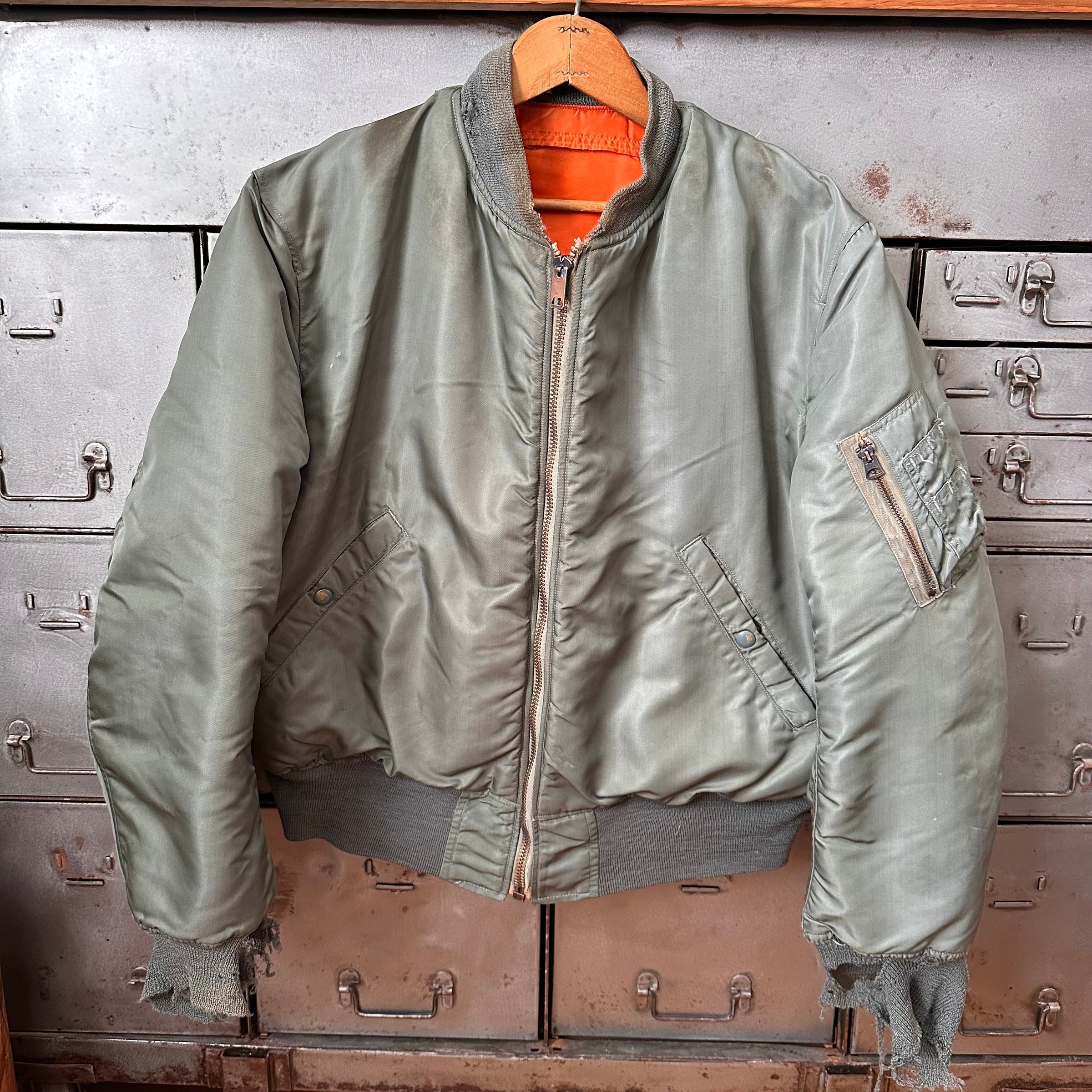 Early 1960’s Reversible MA-1 Flight Jacket 25” Chest