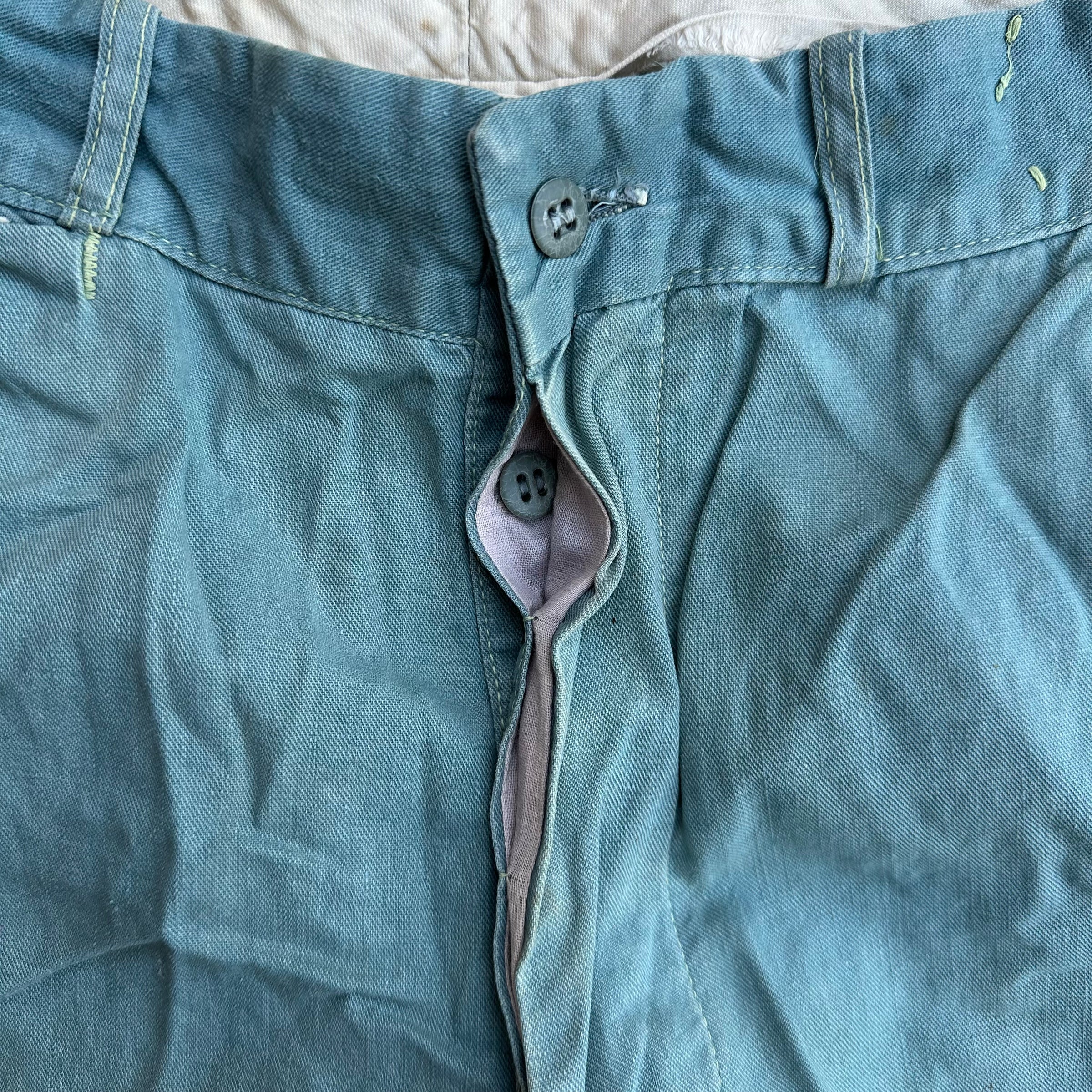 1940’s Lee Union Made Sanforized Green Chino Pants 30” Waist