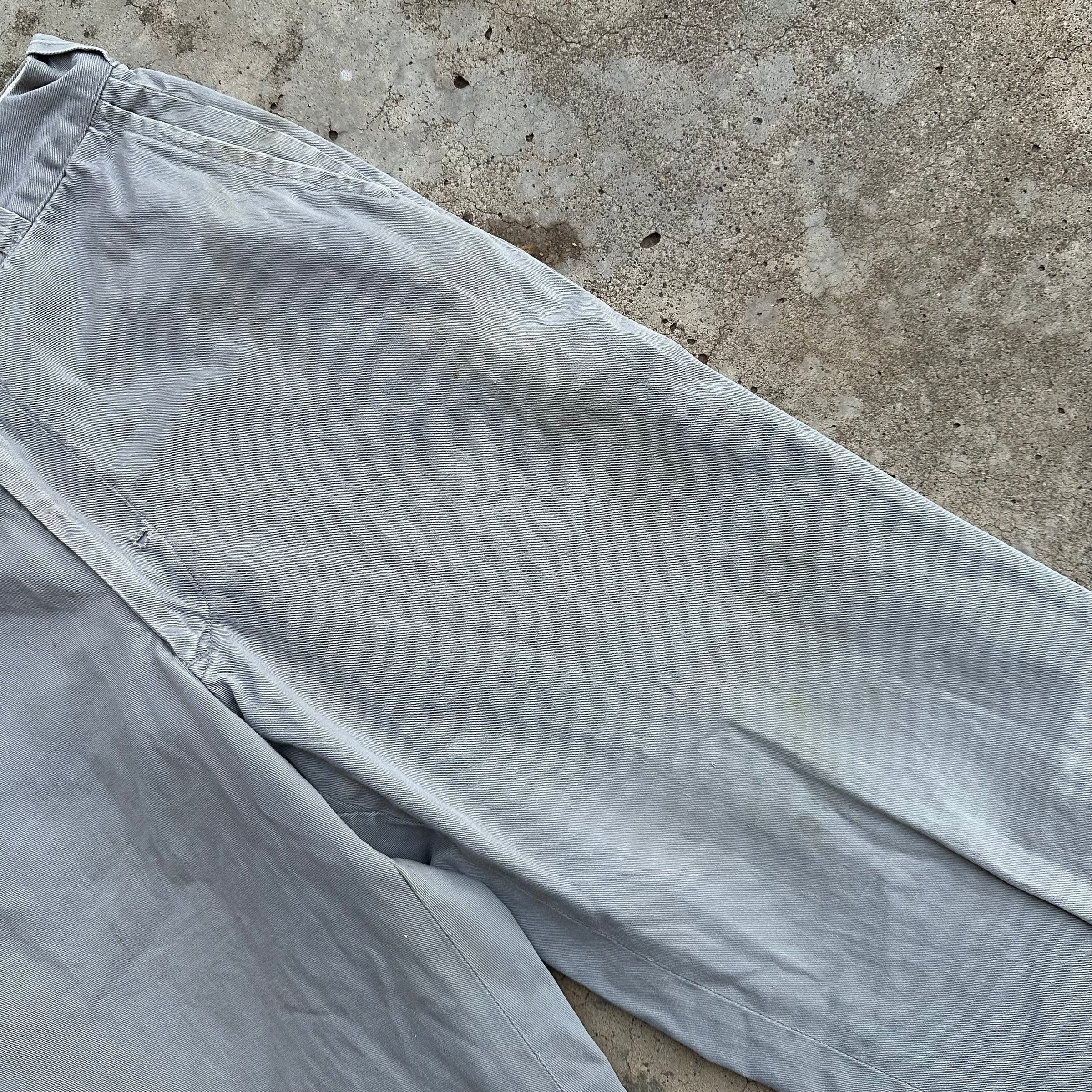 1950’s Anthony’s Buckhide Grey Sailcloth Cotton Work Pants 28” Waist