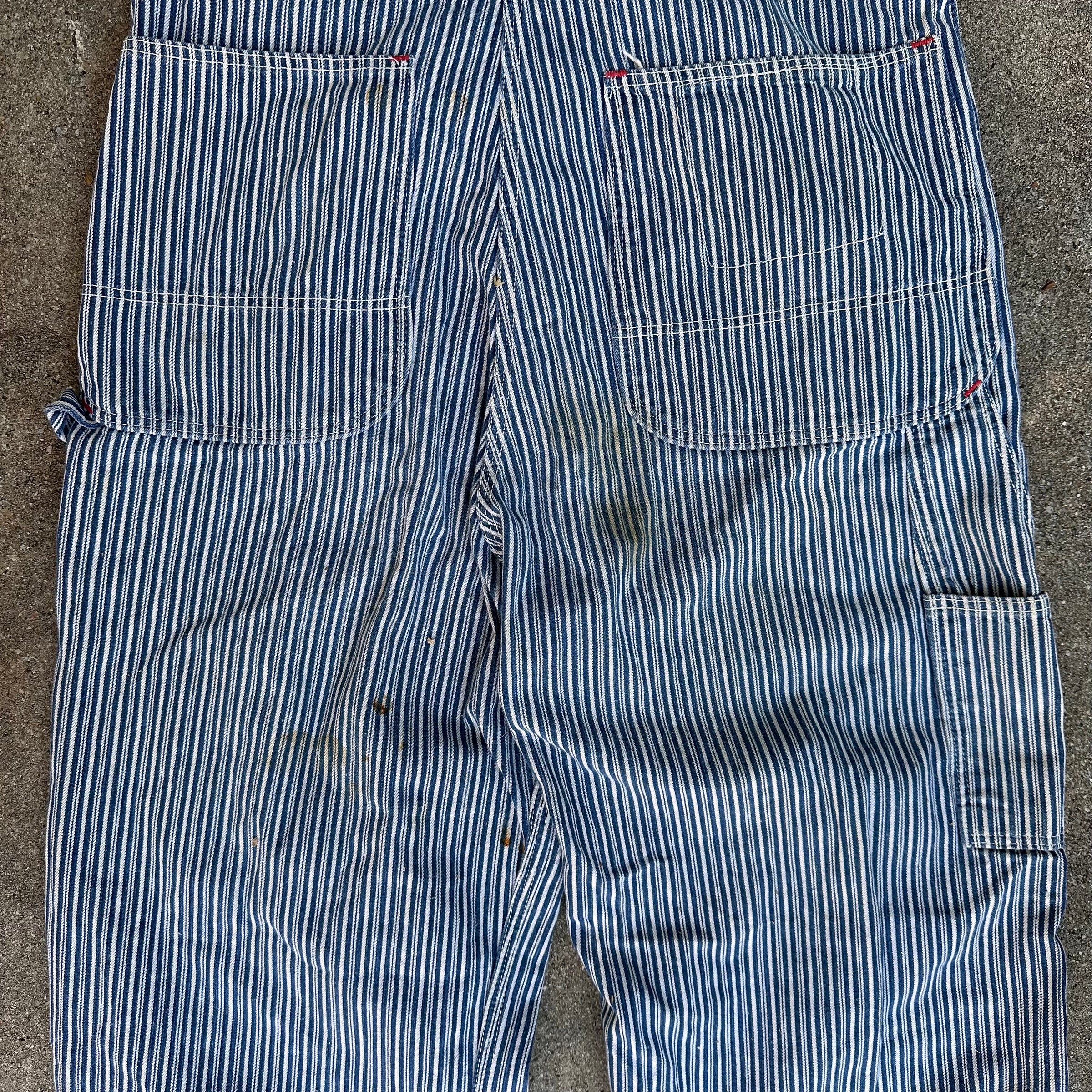 1950’s Anthony’s Buckhide Liberty Stripe Overalls 32” x 30”