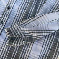 1980’s Osh’Kosh Black and Grey Cotton Flannel Shirt XL