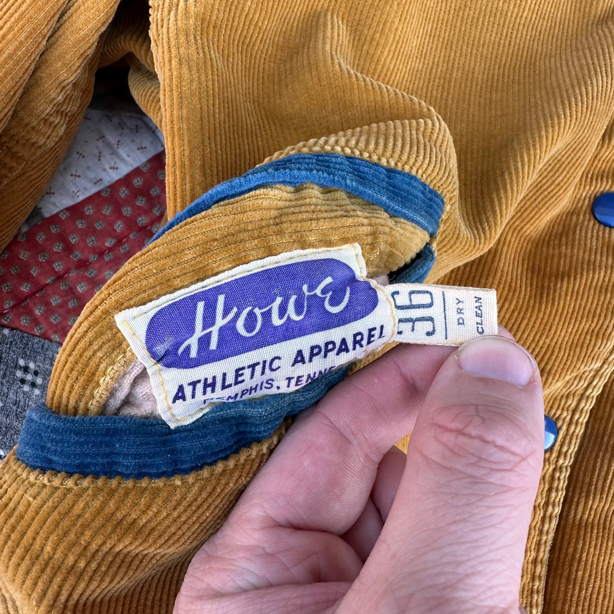 1940’s/50’s Howe Reversible Corduroy Varsity Jacket Size 36