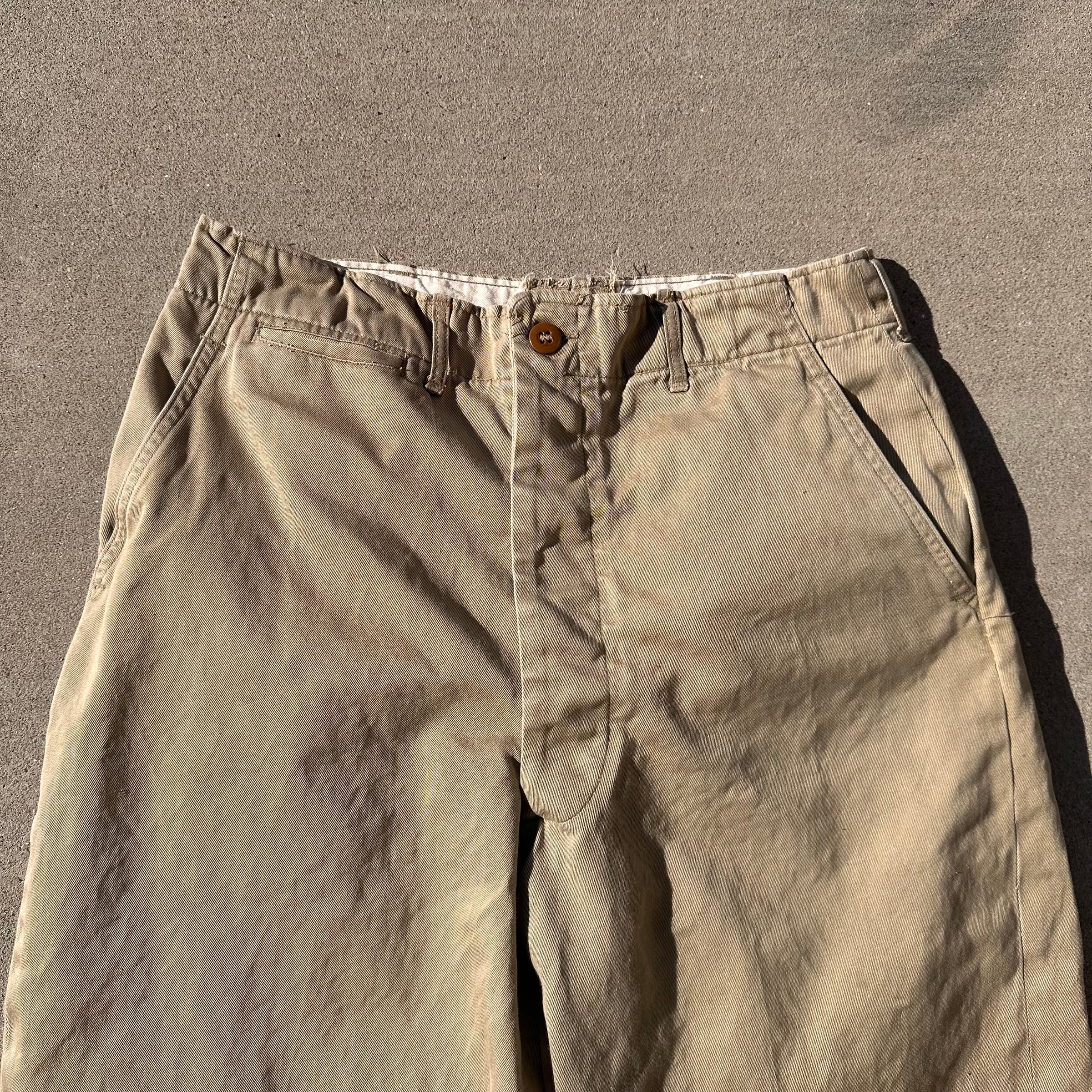 1940’s WWII US Army M-45 Khaki Pants 30” x 29”