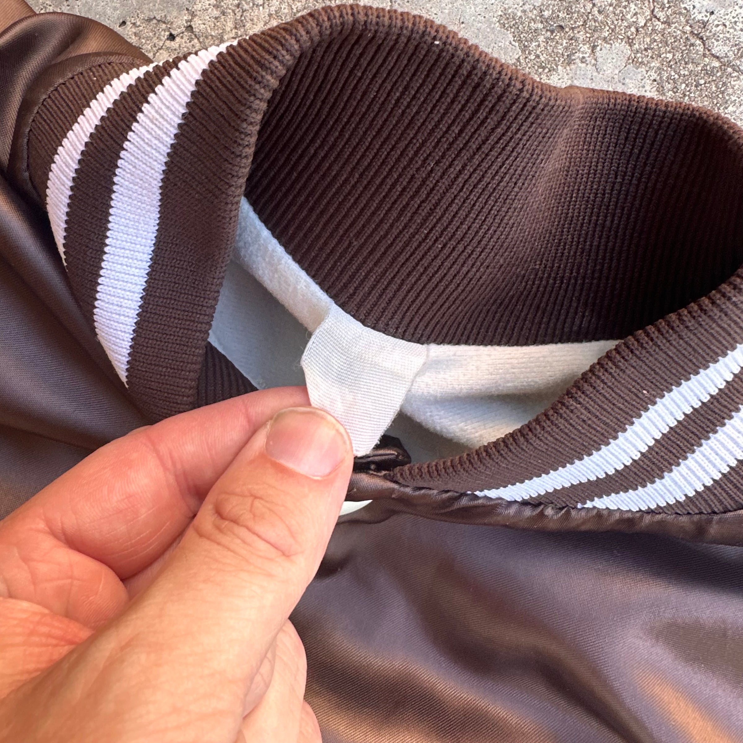 1980’s JR Stables Embroidered Satin Bomber Jacket Large