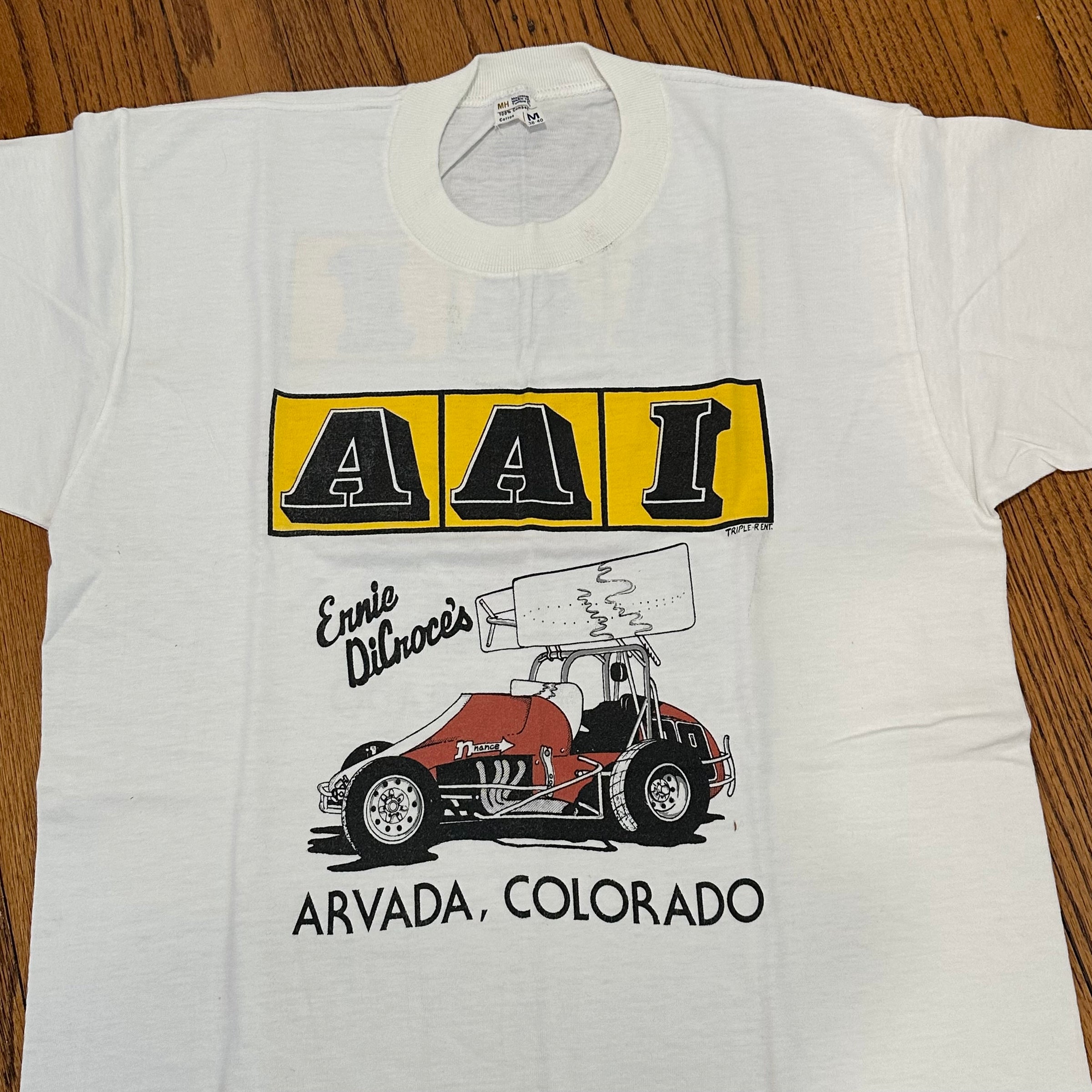 1970’s Deadstock Ernie DeCroce AAI Speed Equipment Stock Car T-Shirt Medium