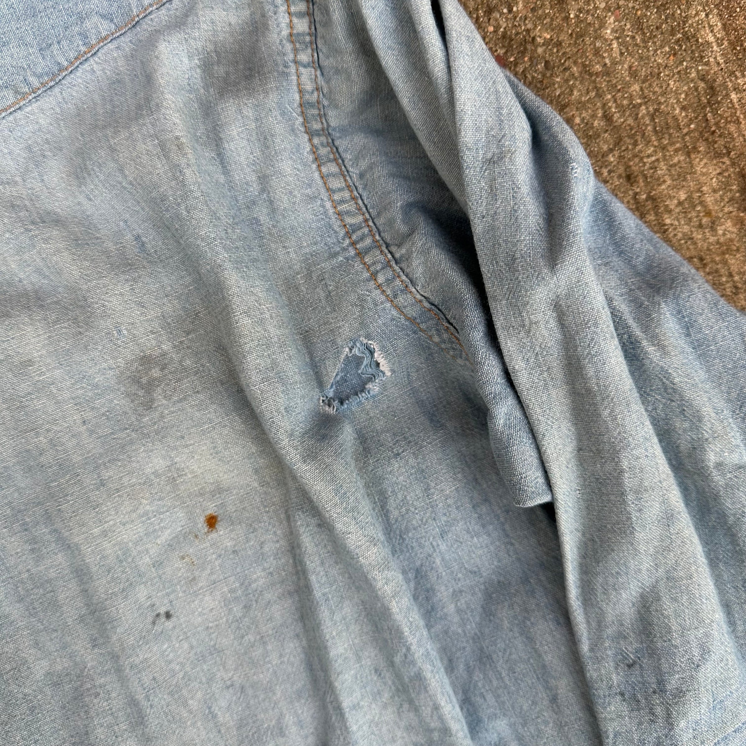 1970’s Maverick Chambray Western Shirt Large