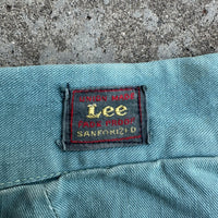 1940’s Lee Union Made Sanforized Green Chino Pants 30” Waist