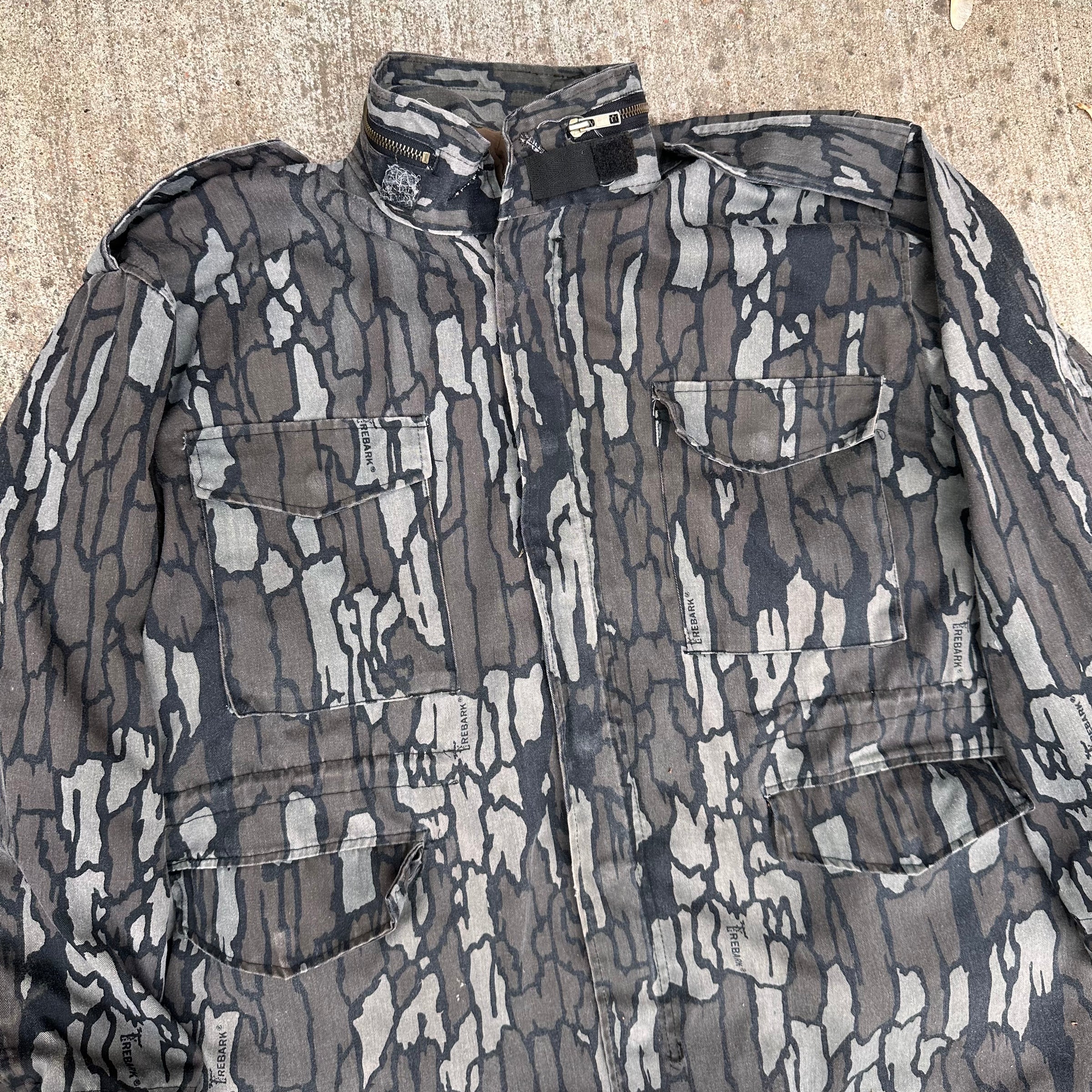 1980’s/90’s Duck Bay Trebark Camo M-65 Field Jacket Large