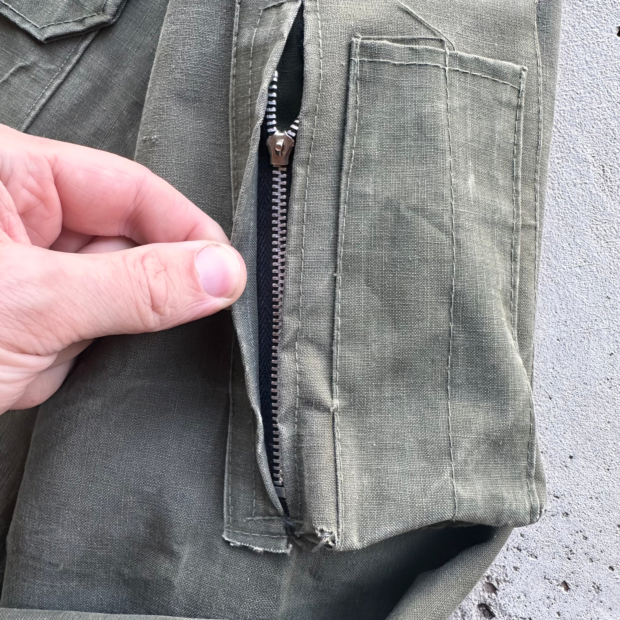 1960’s Tailor Made Reversible Korean Frogskin Camo Jacket Large