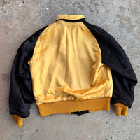 1950’s Black and Yellow Reversible Wool/Satin Varsity Jacket Large