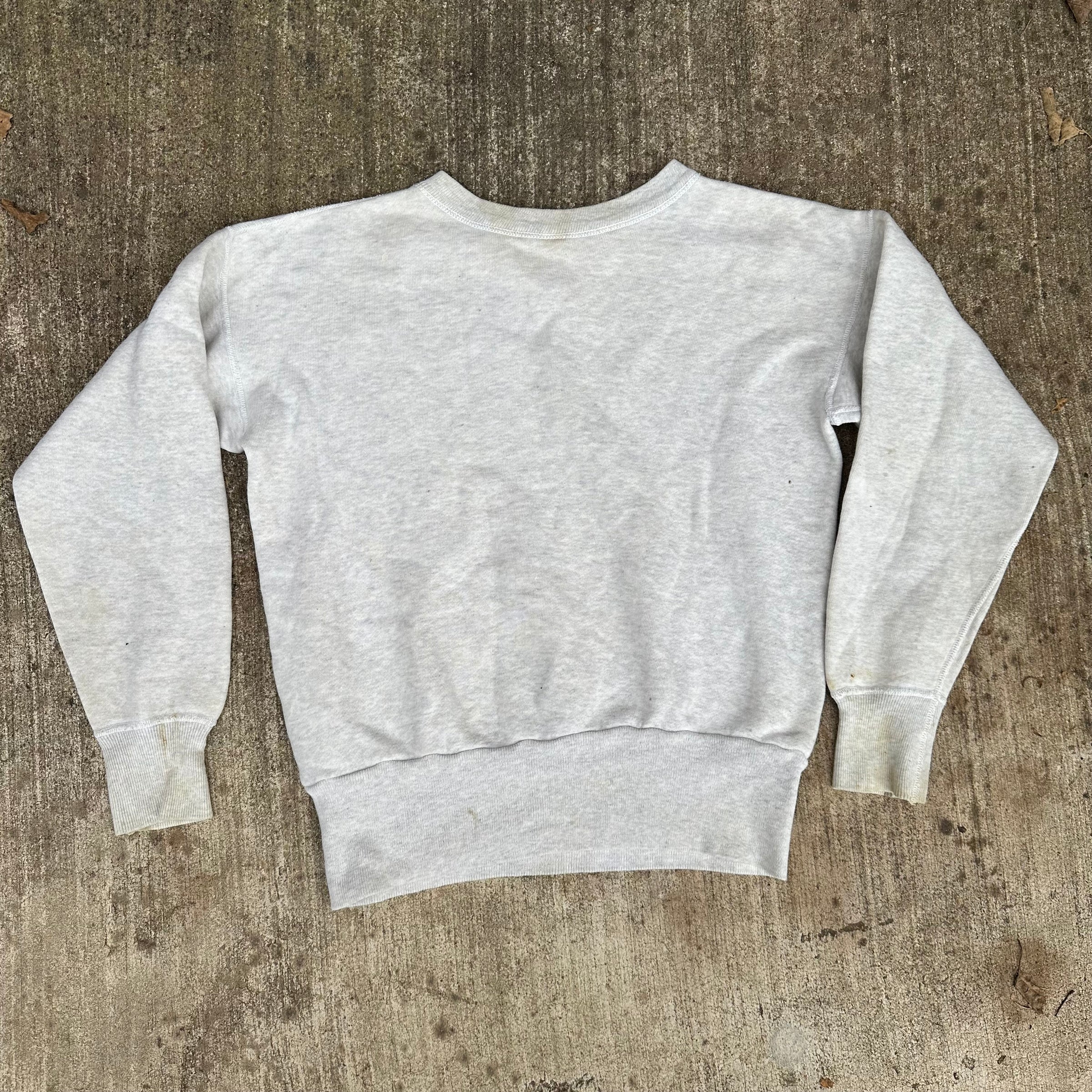 1950’s Notre Dame Champion Running Man Flock Print Sweatshirt Medium