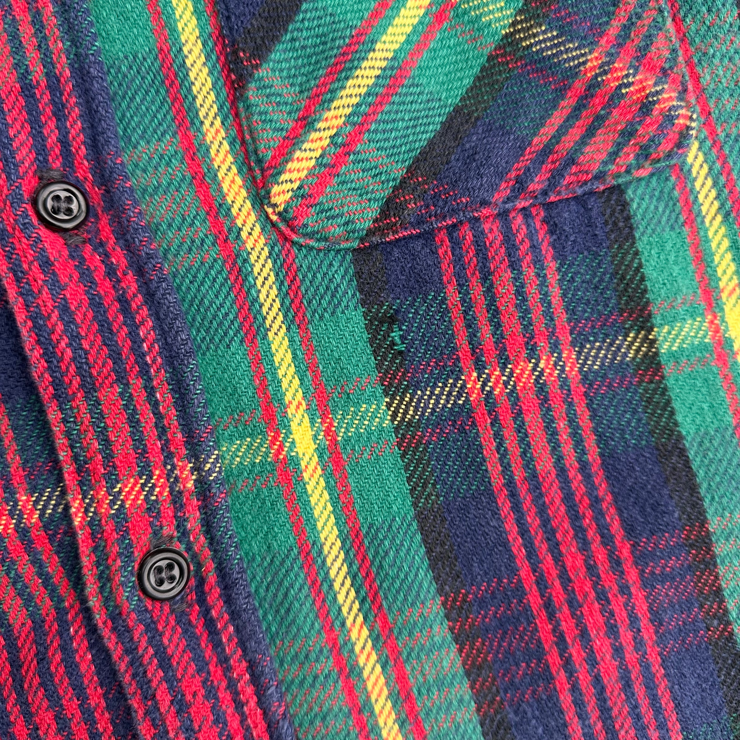 1960’s Big Mike Plaid Cotton Flannel Shirt 24” Chest