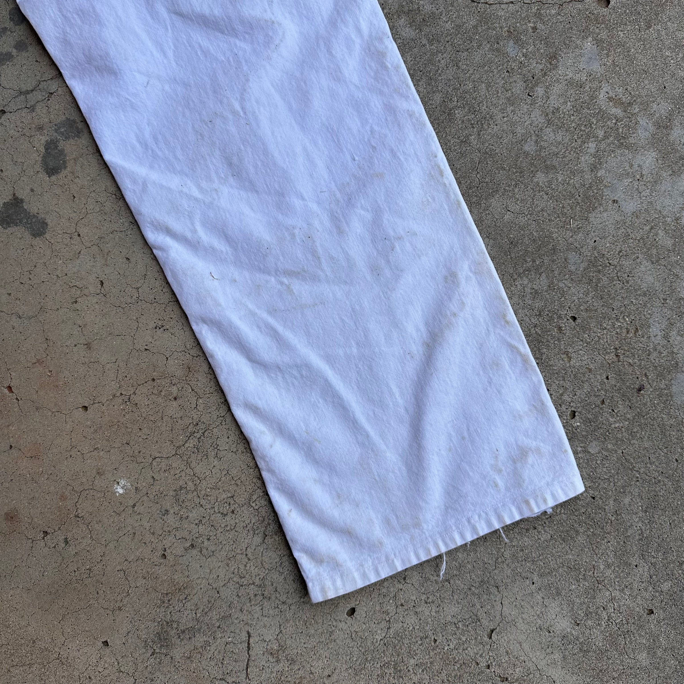 1960’s/70’s Lee White Carpenter Pants 28” x 28”