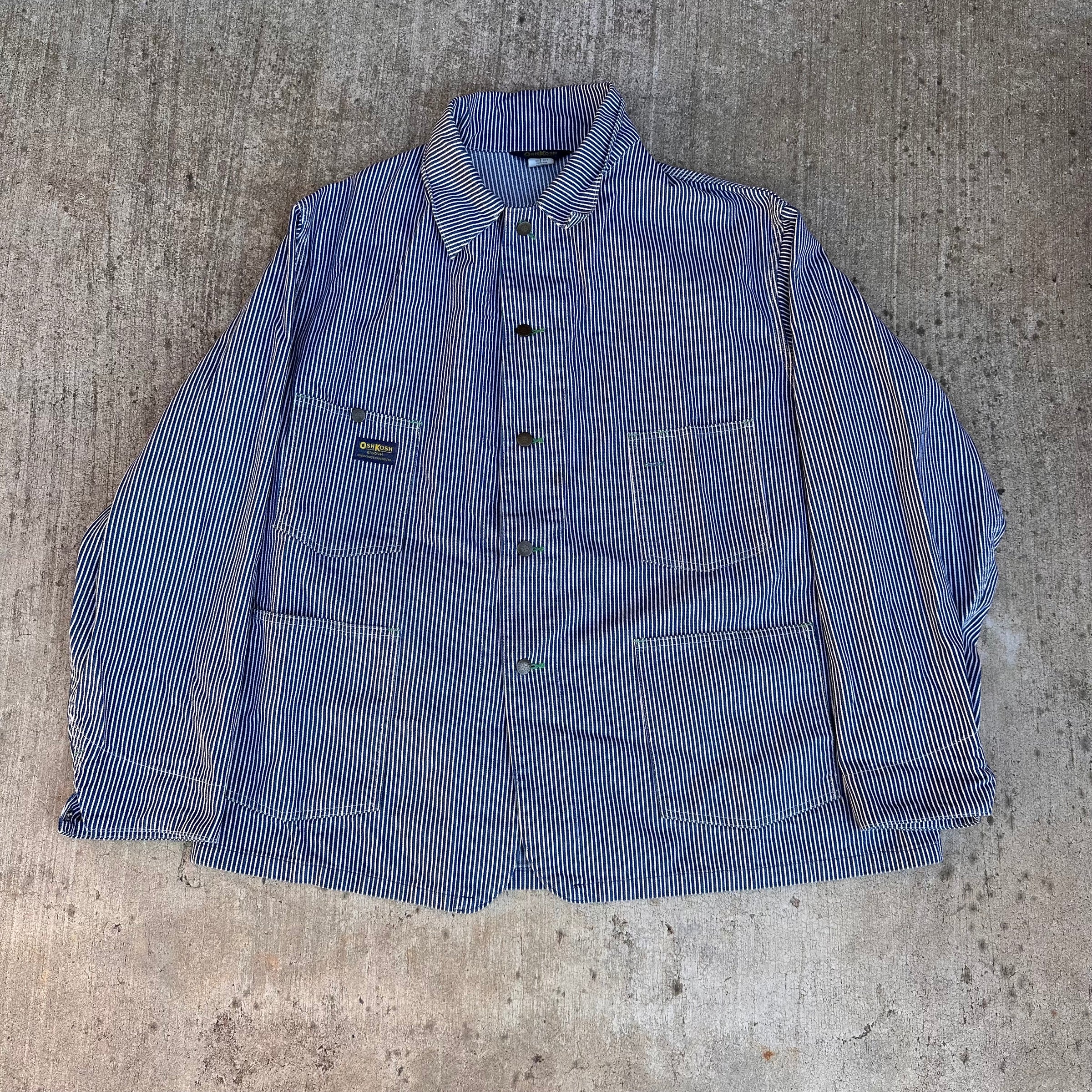 1970’s OshKosh Hickory Stripe Chore Coat Size 50R