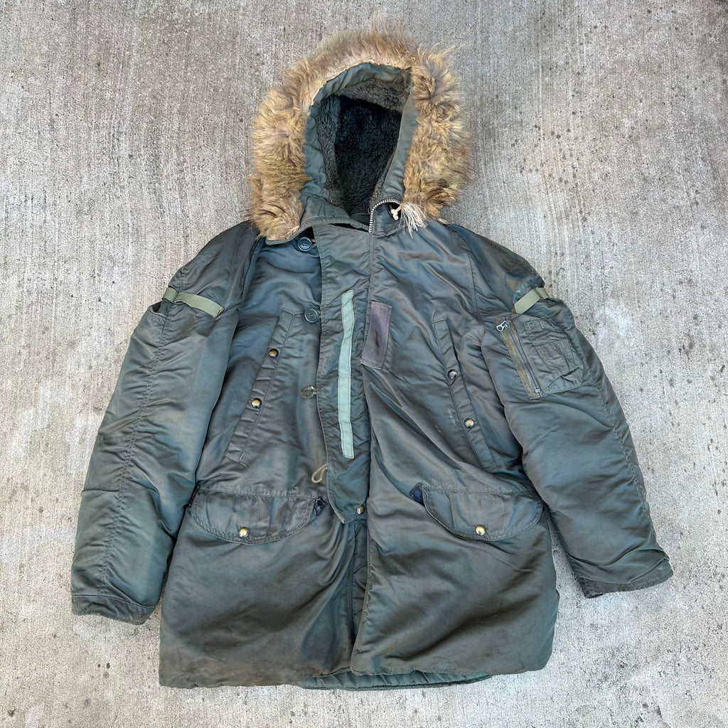 Black N-3B Military Style Winter Parka