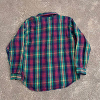 1960’s Big Mike Plaid Cotton Flannel Shirt 24” Chest
