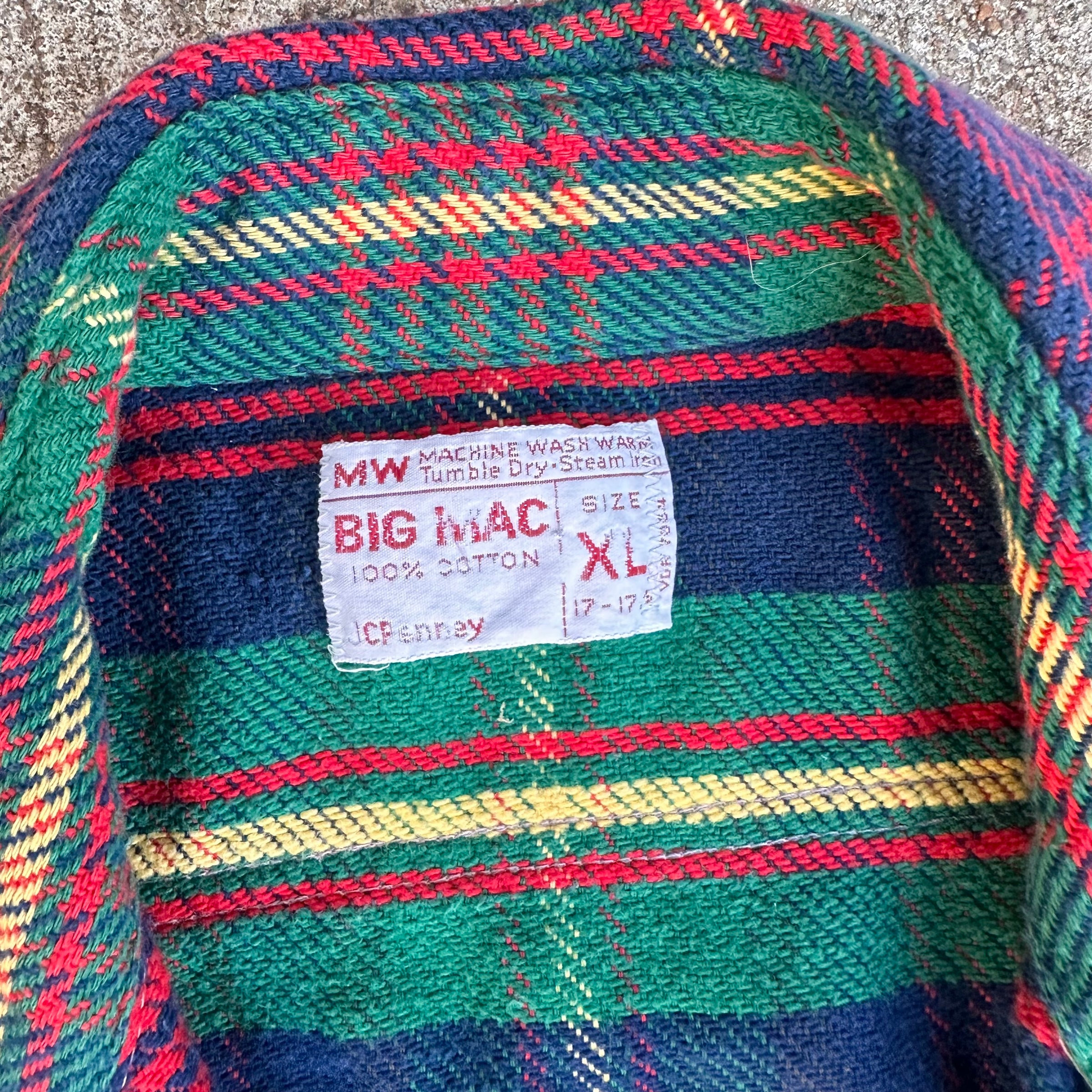 1970’s Big Mac Cotton Flannel XL