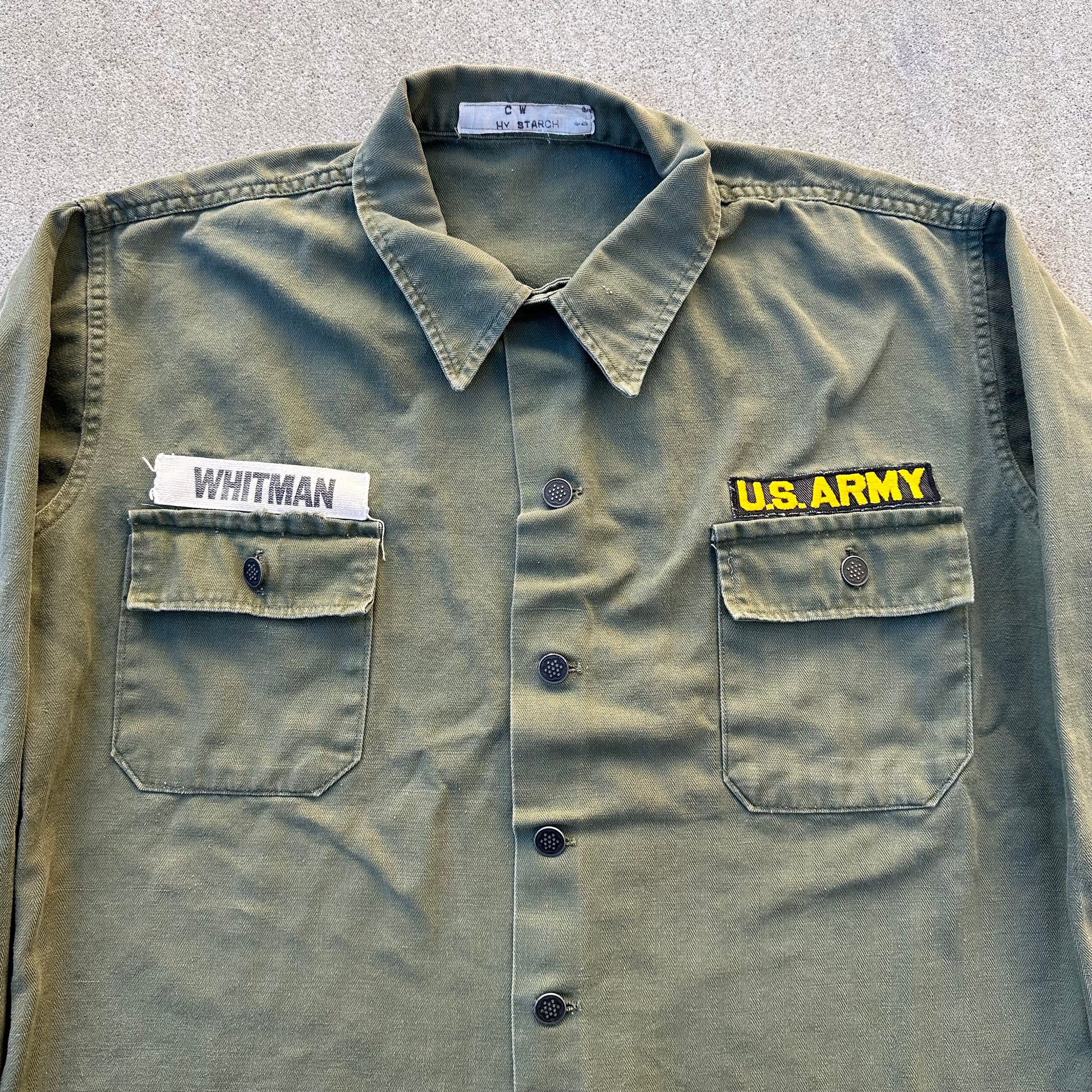 1950’s US Army Patched 13-Star Fatigue Shirt Large