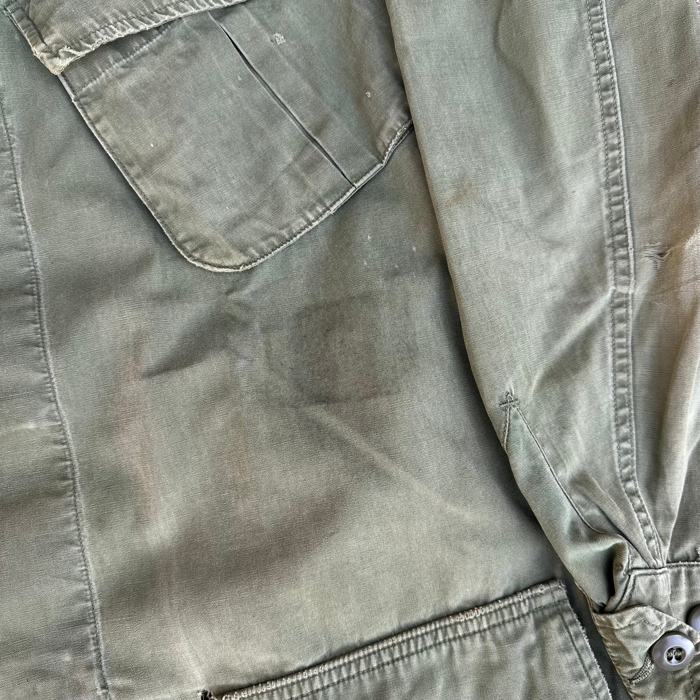 1960’s Painted Poplin Jungle Jacket 22” Chest