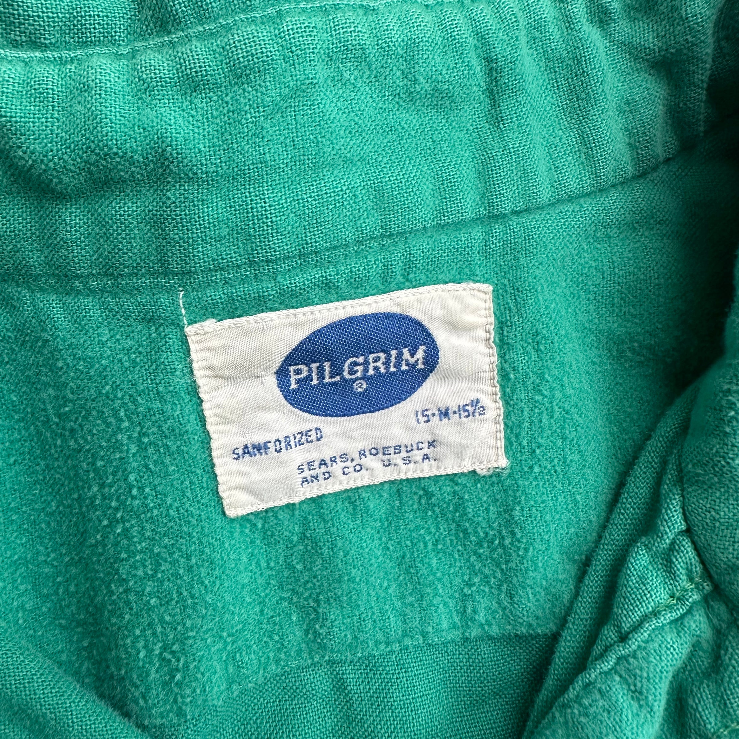 1950’s Pilgrim Cotton Flannel Shirt Medium 22” Chest