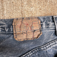 1980’s Black Acid Wash Levi’s 501 Denim Jeans 30” x 30”