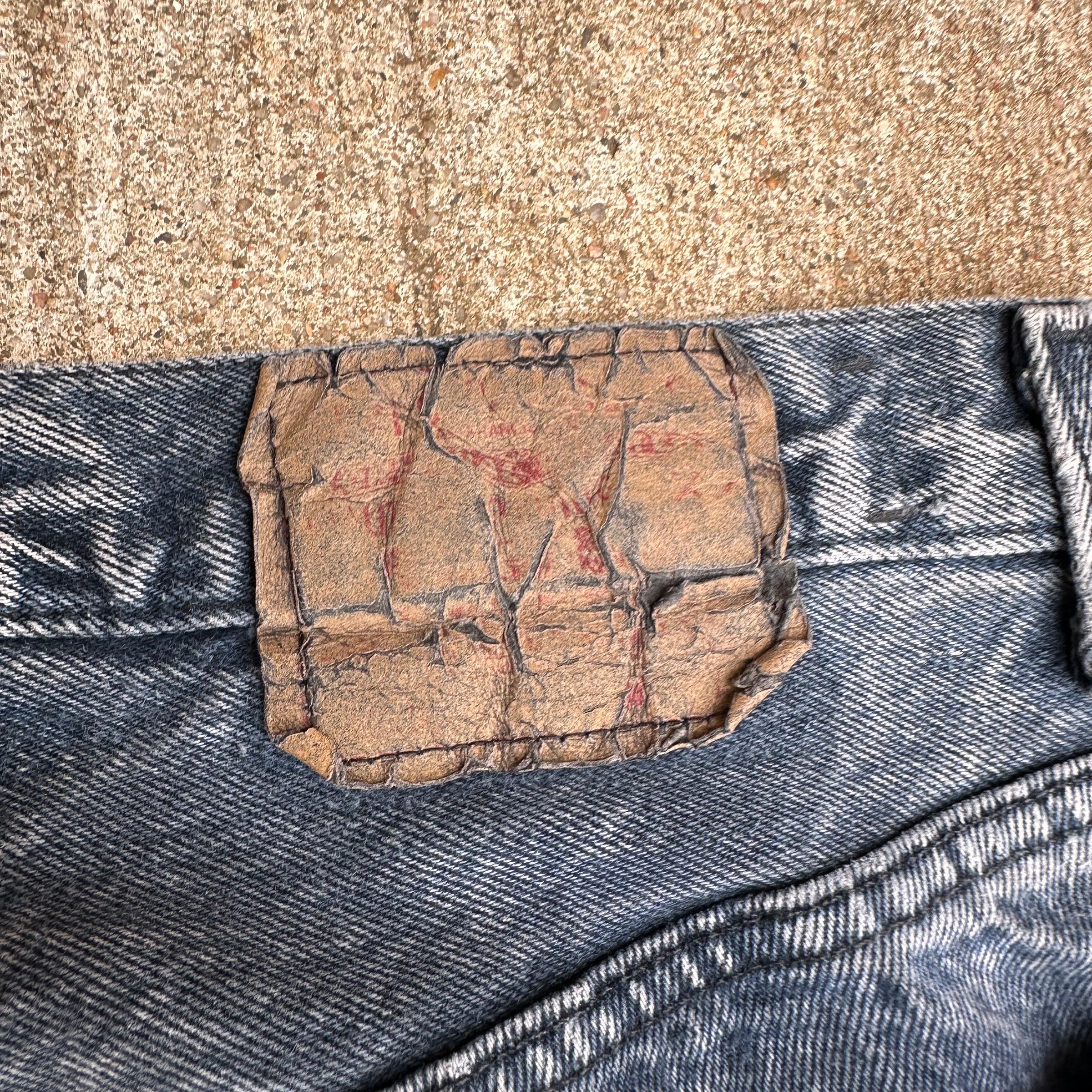 1980’s Black Acid Wash Levi’s 501 Denim Jeans 30” x 30”