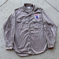 1950’s/60’s Penney’s Big Mac PBR Patched Grey Cotton Work Shirt Medium