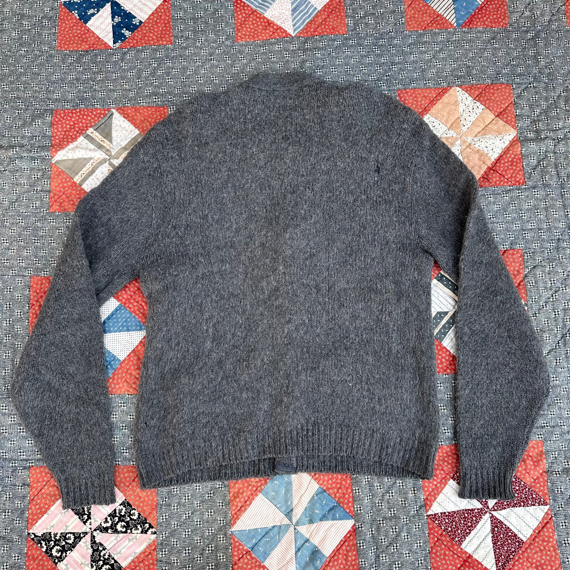 1960’s Grey Mohair Cardigan Sweater 21” Chest