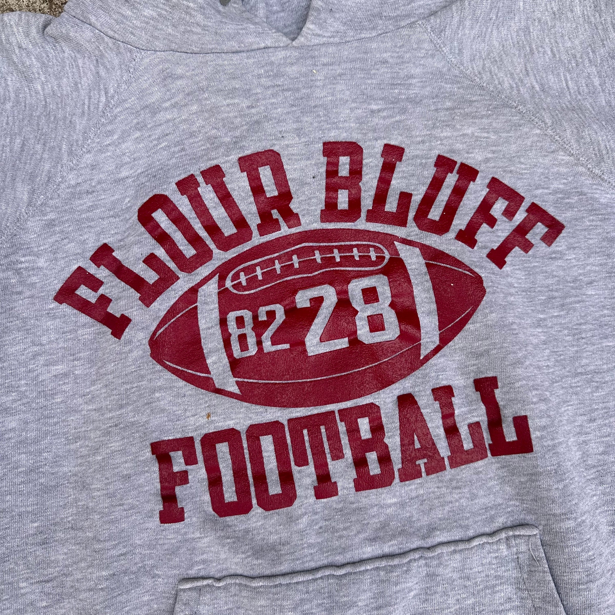 1980’s Flour Bluff Football Champion Hooded Sweatshirt Tagged XL