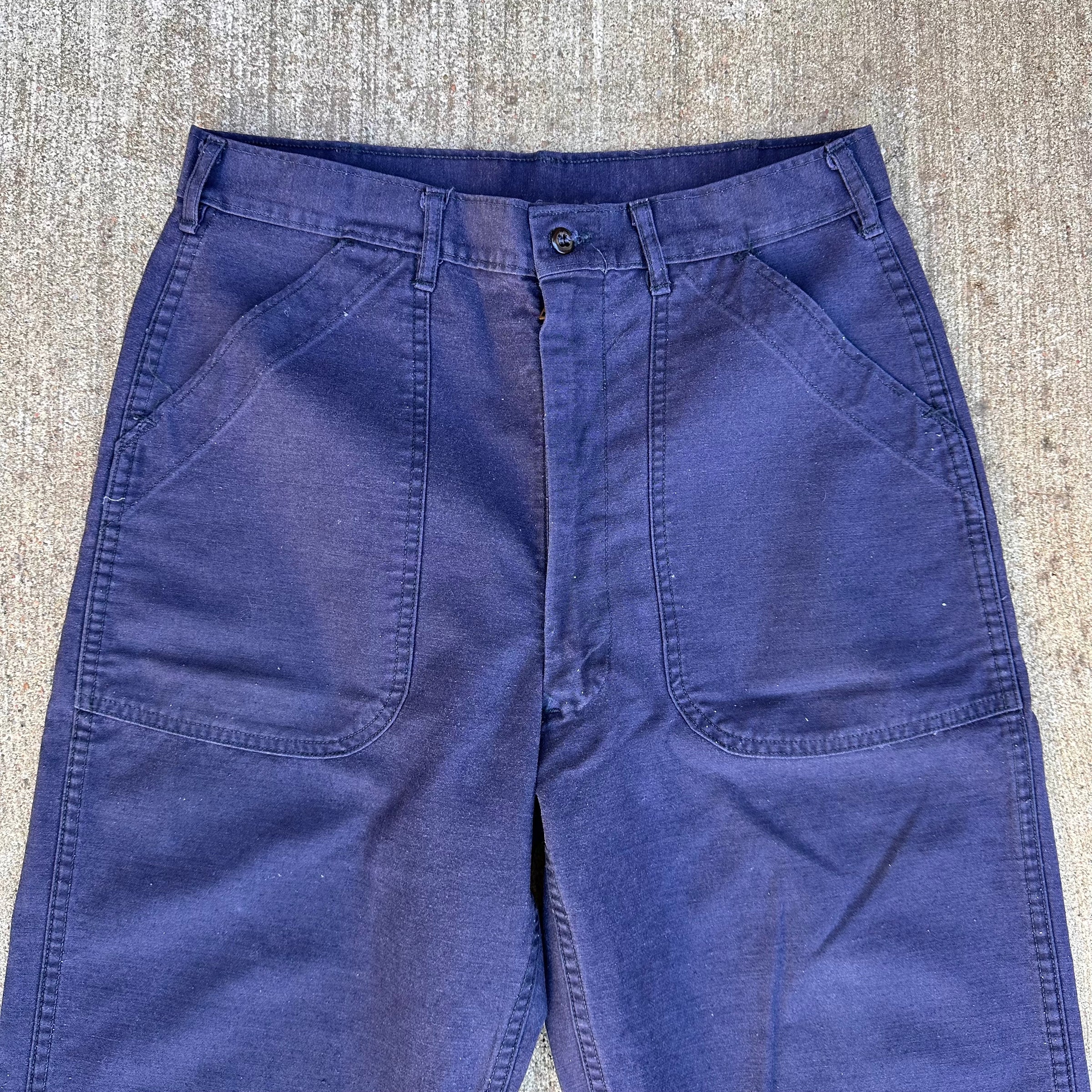 1970’s US Navy Dark Blue Utility Trousers 30” x 31”