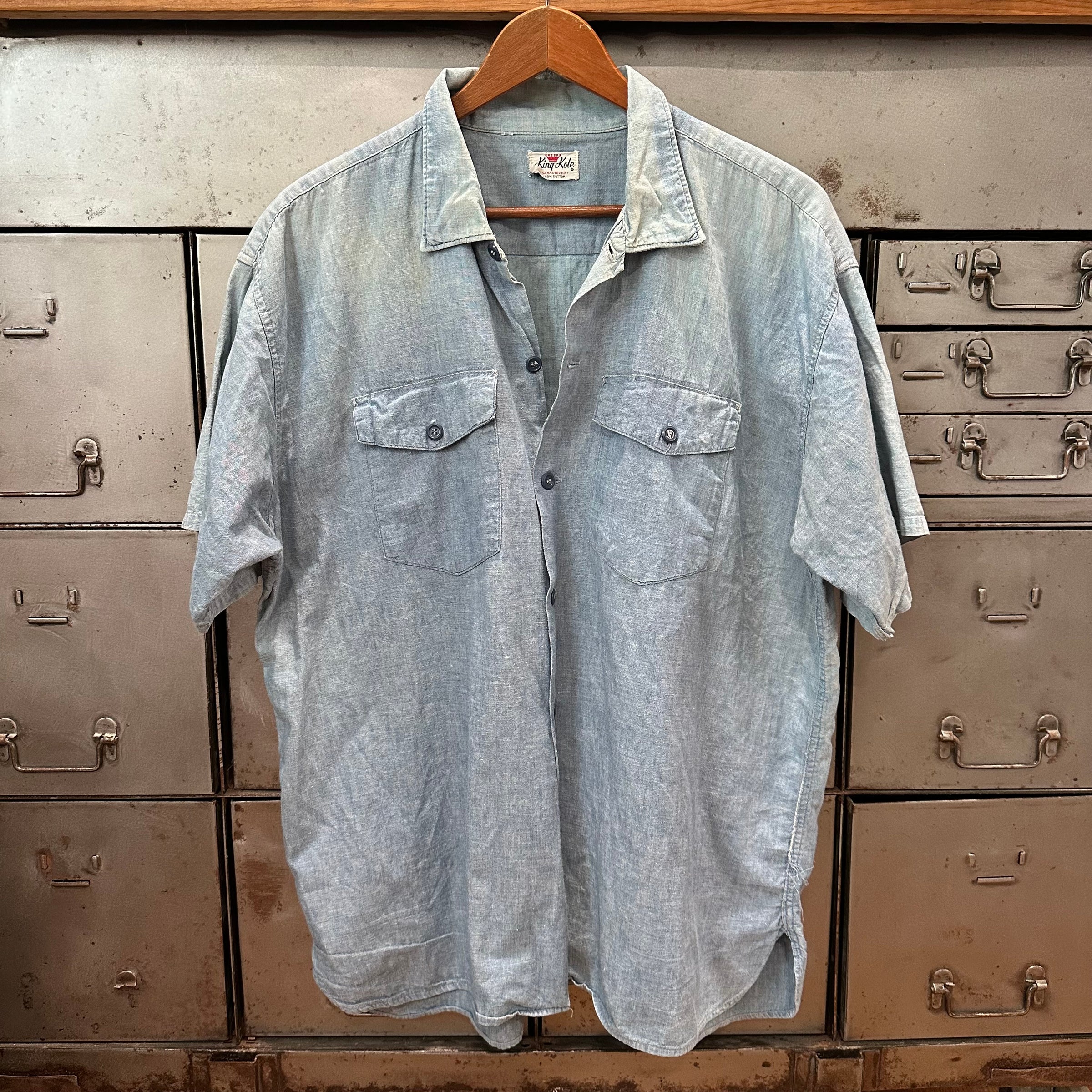 1950’s King Kole Chambray Work Shirt XL