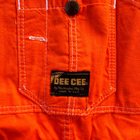 1980’s Deadstock Dee Cee Orange Overalls 38” x 30”