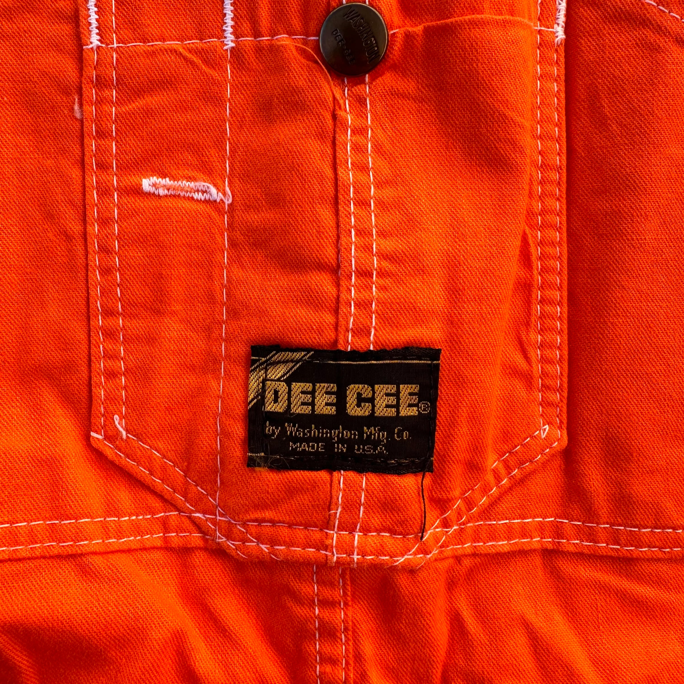 1980’s Deadstock Dee Cee Orange Overalls 38” x 30”