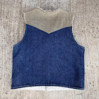 1970’s/80’s Denim Corduroy Sherpa Lined Vest M/L