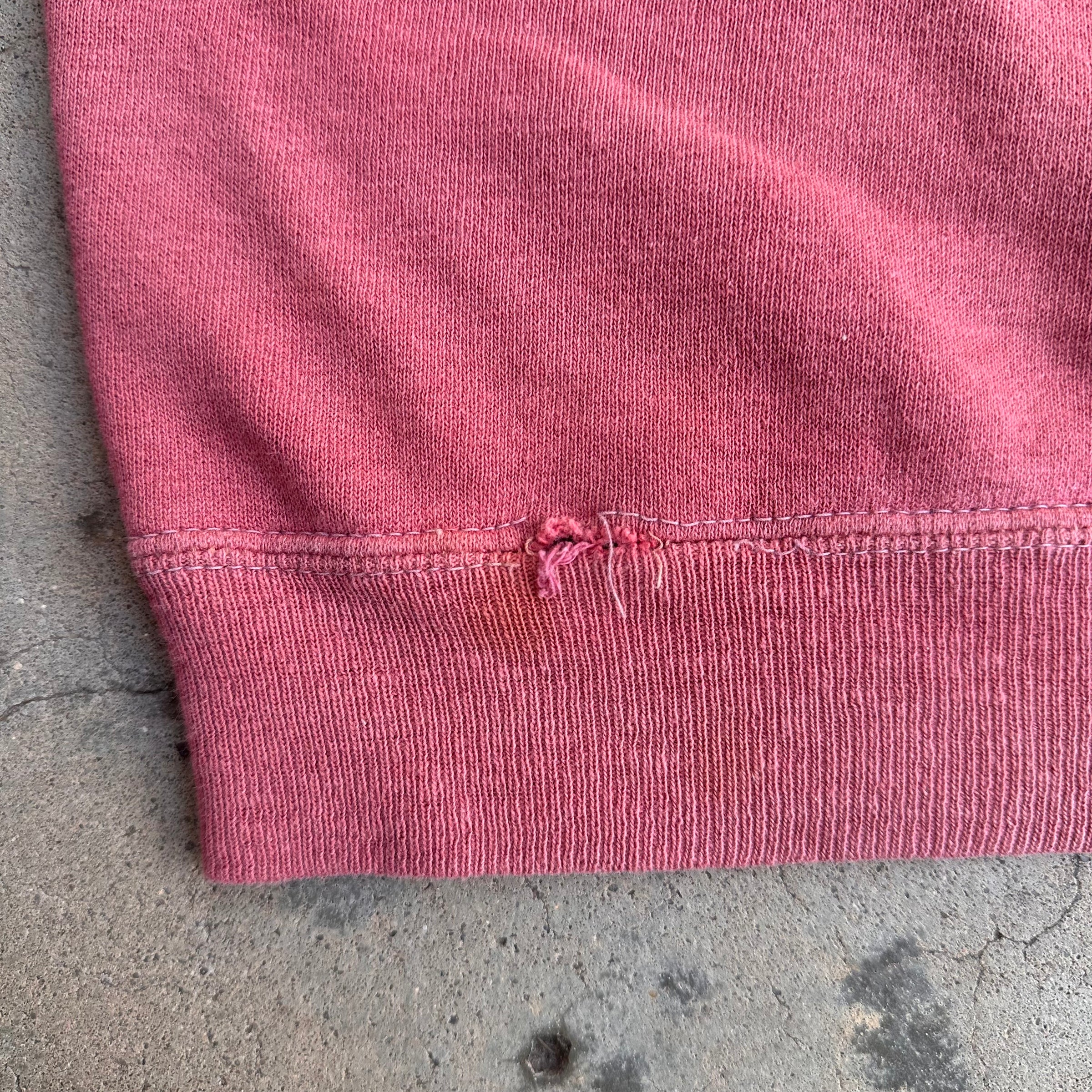 1950’s/60’s Faded Red Raglan Crewneck Sweatshirt 21” Chest