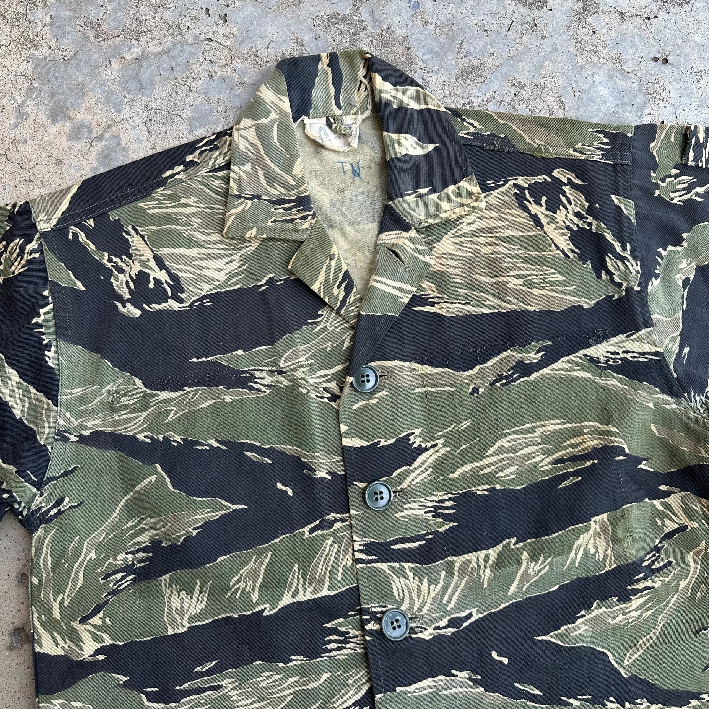 1960’s Modified Okinawa Tiger Stripe Shirt A-S